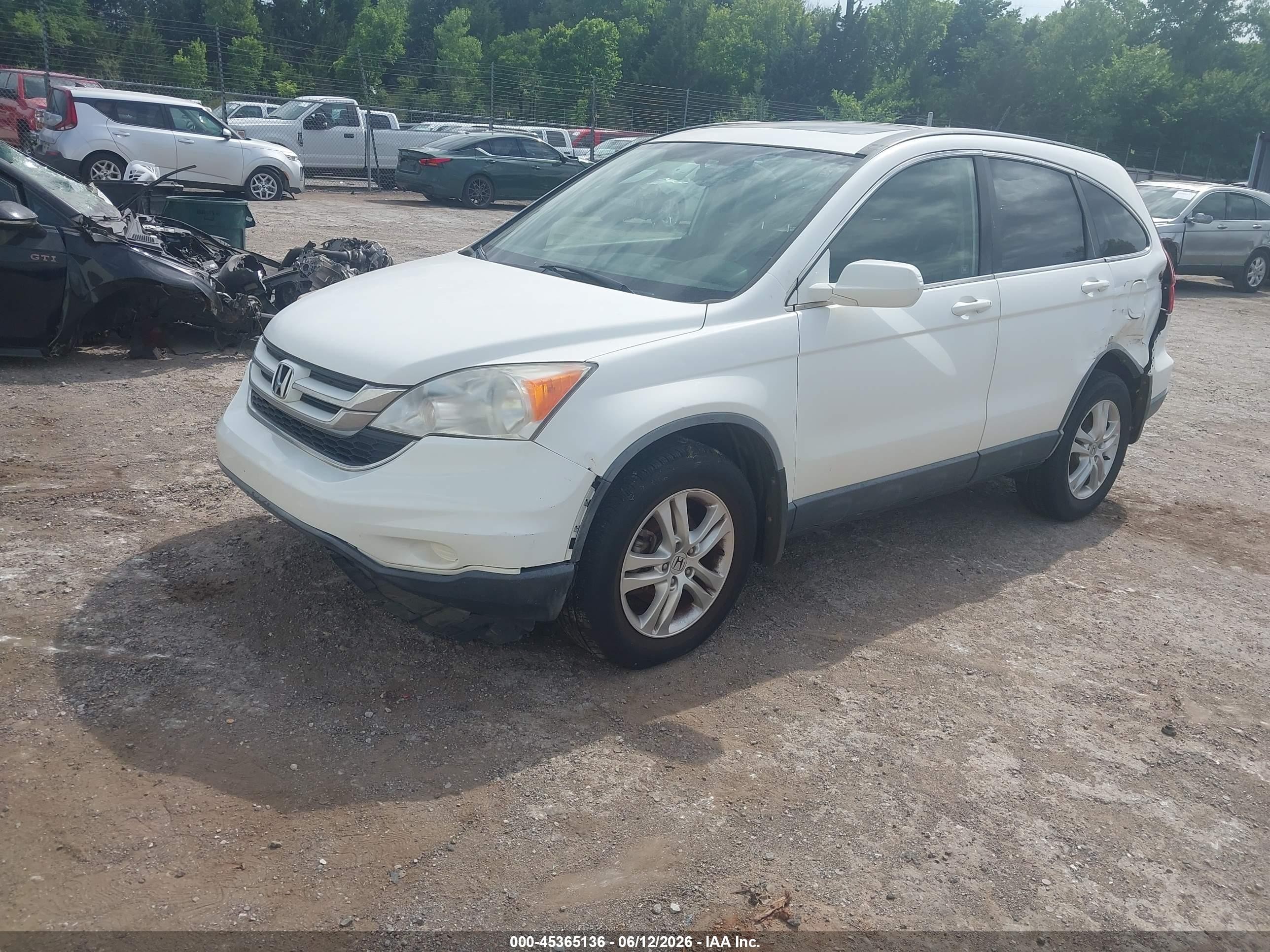 2011 Honda Cr-v Ex-l White vin: JHLRE4H71BC019579