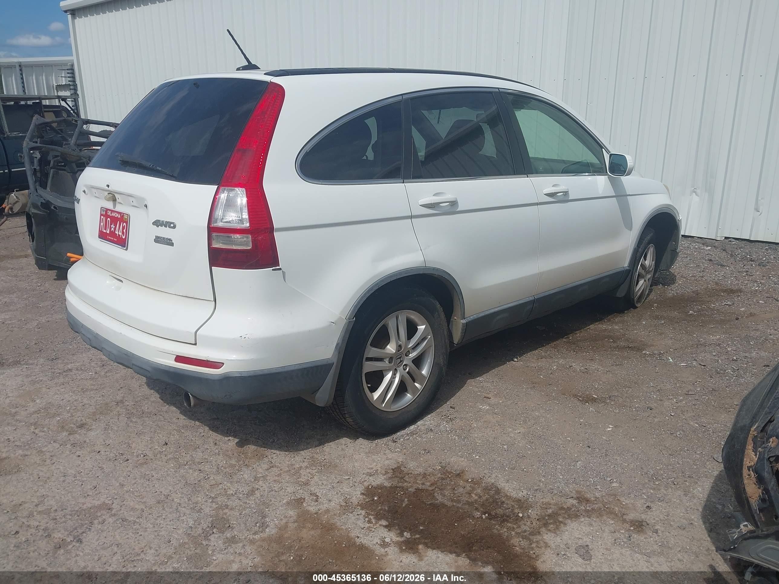 2011 Honda Cr-v Ex-l White vin: JHLRE4H71BC019579
