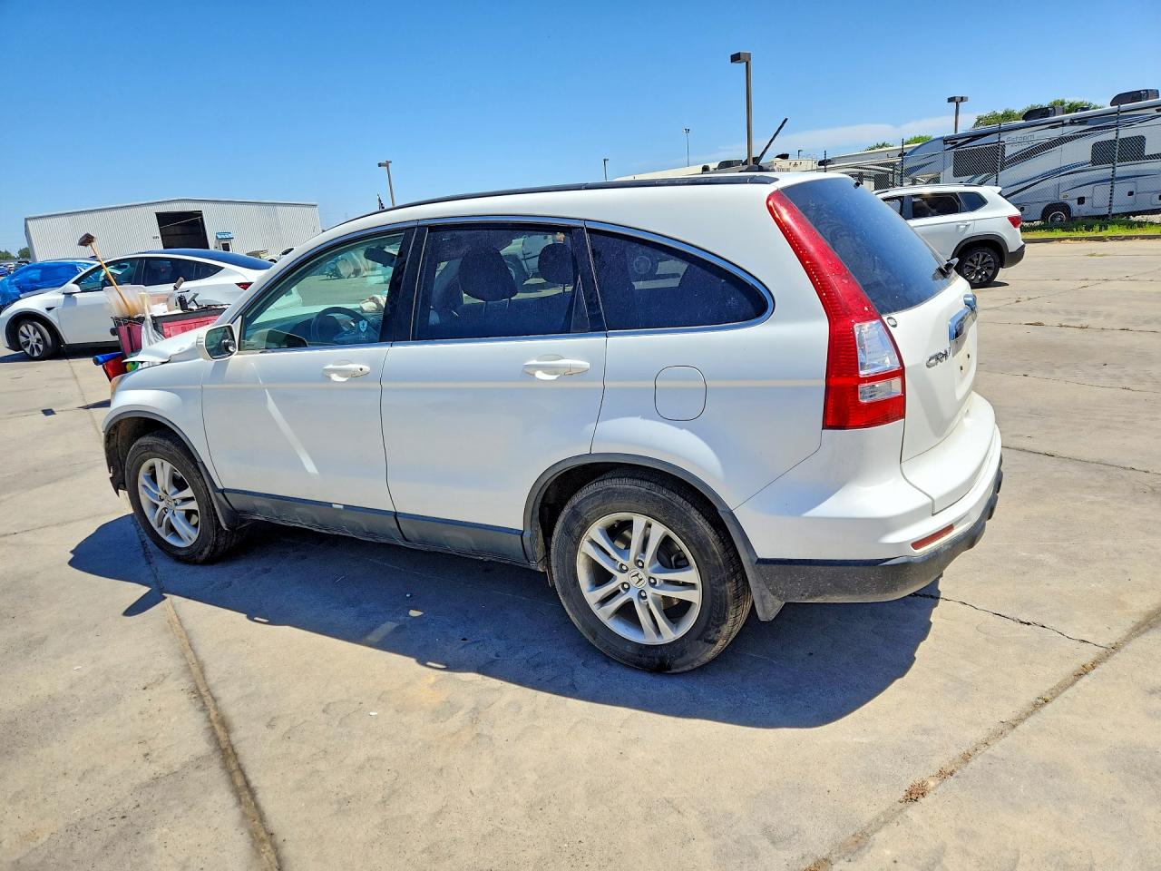 2011 Honda Cr-v Exl White vin: JHLRE4H71BC022434