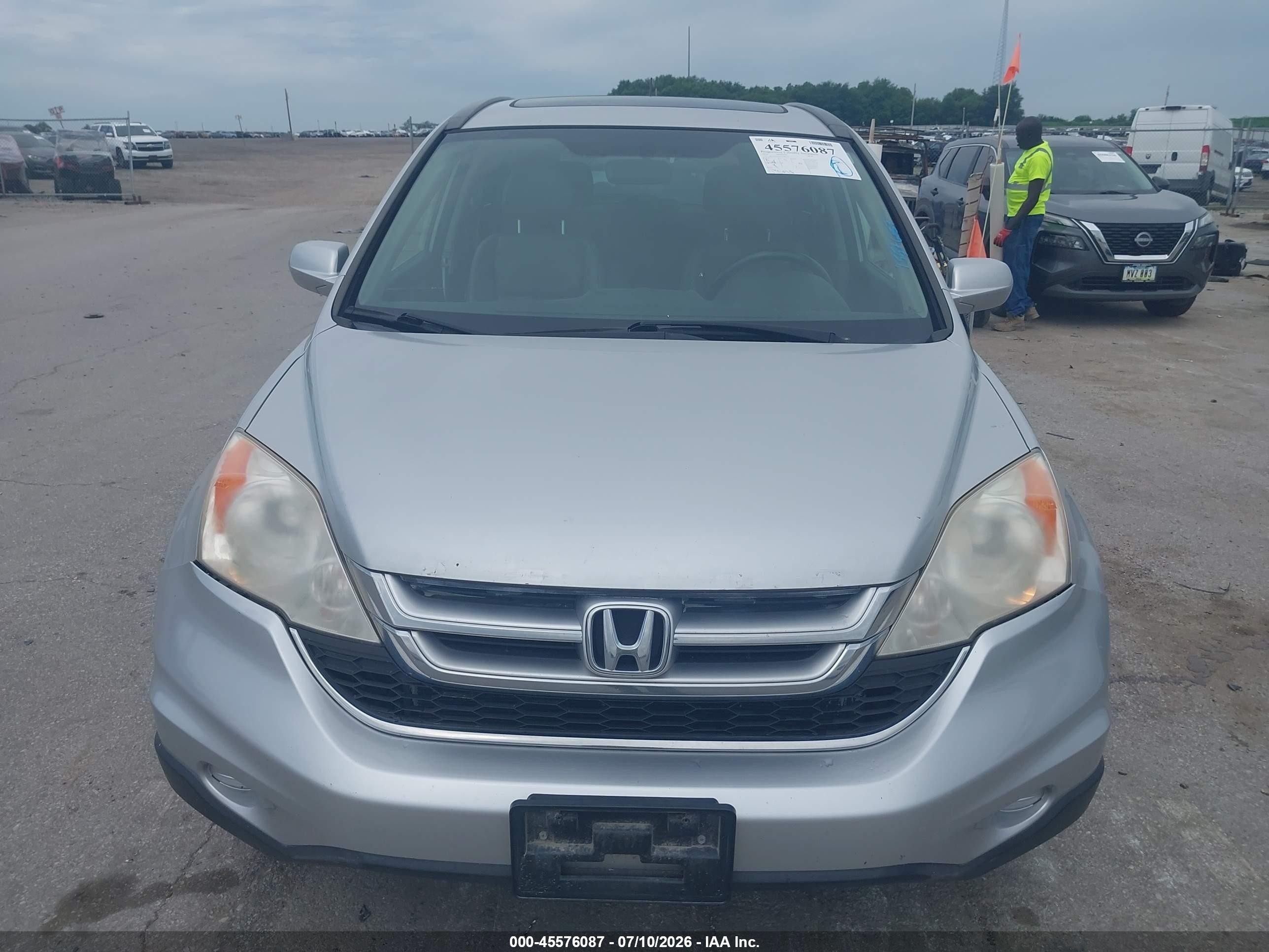 2010 Honda Cr-v Ex-l Silver vin: JHLRE4H72AC006774