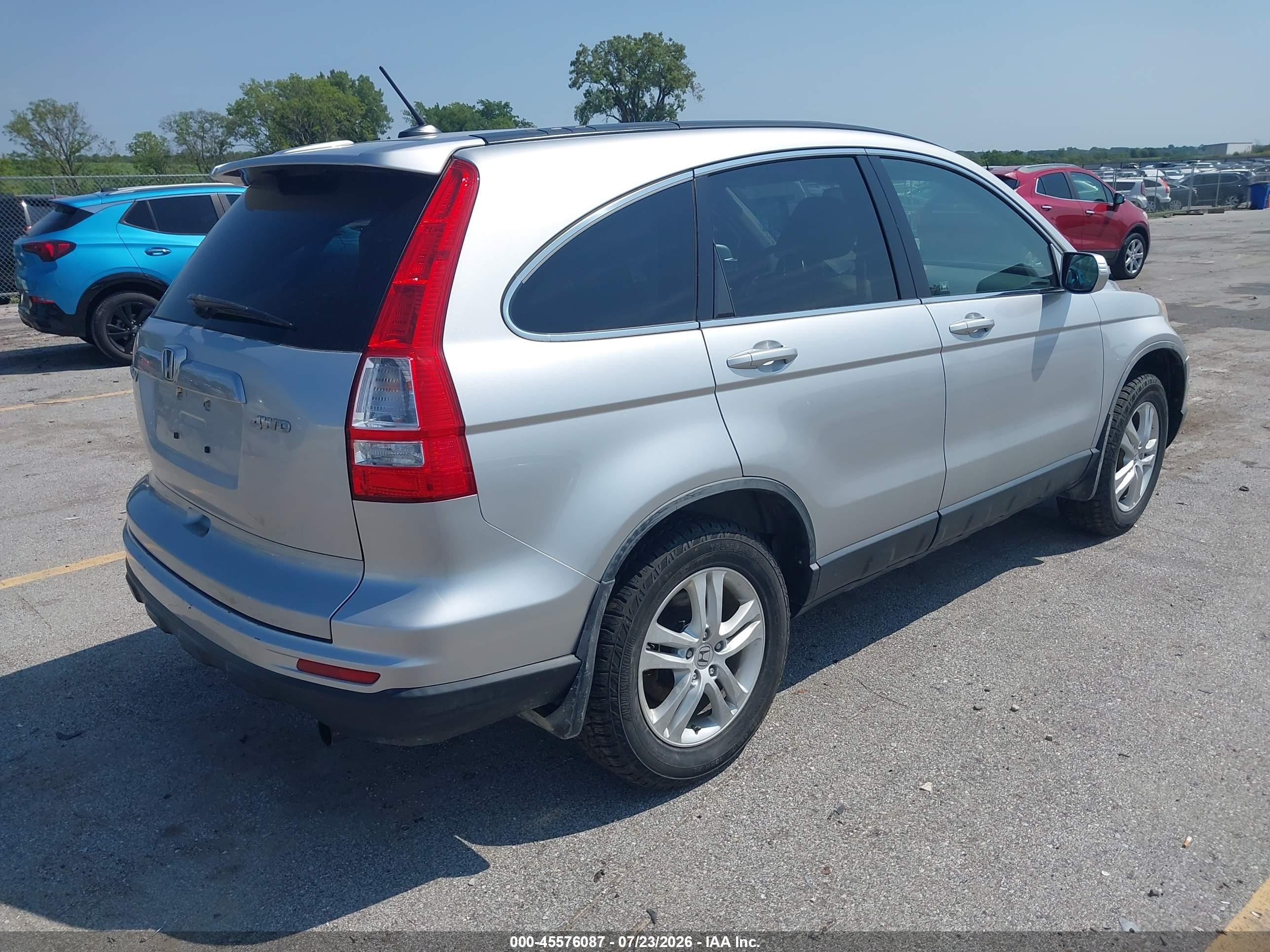 2010 Honda Cr-v Ex-l Silver vin: JHLRE4H72AC006774