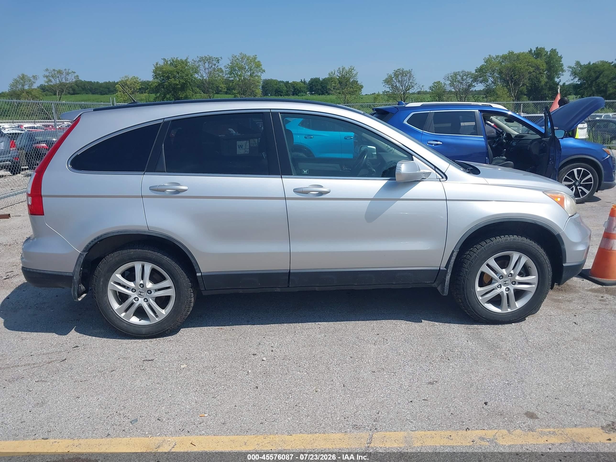 2010 Honda Cr-v Ex-l Silver vin: JHLRE4H72AC006774