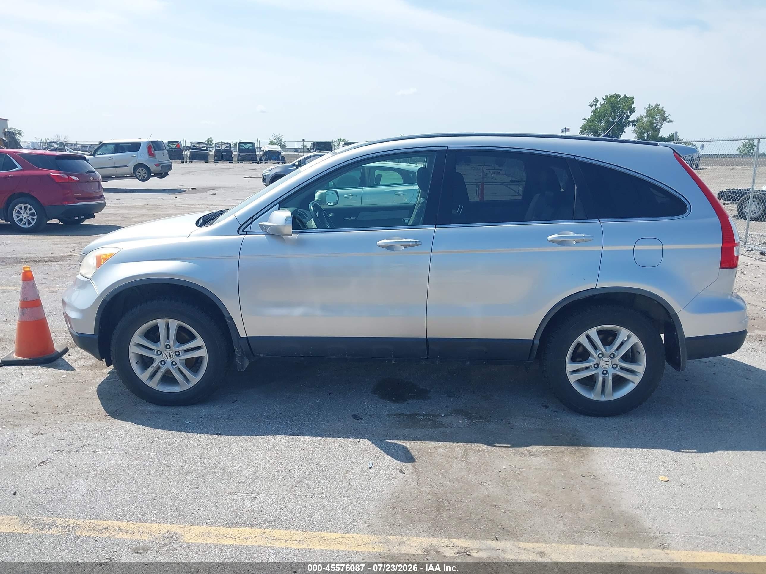 2010 Honda Cr-v Ex-l Silver vin: JHLRE4H72AC006774