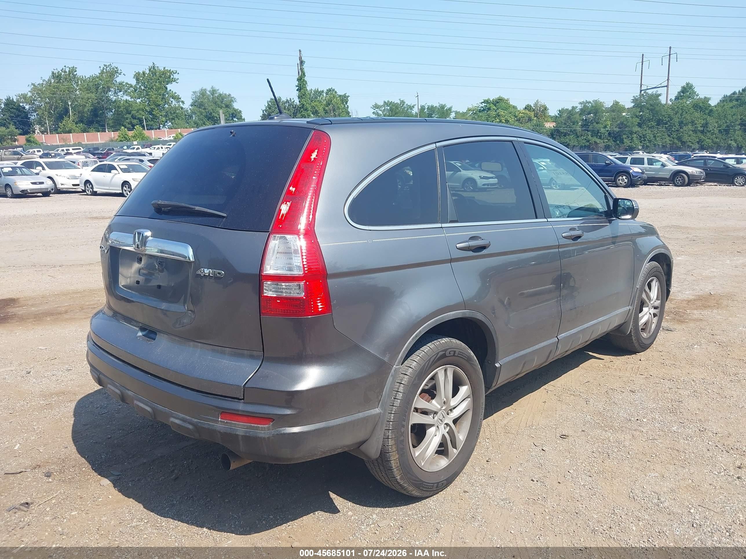 2010 Honda Cr-v Ex-l Серый vin: JHLRE4H72AC007990