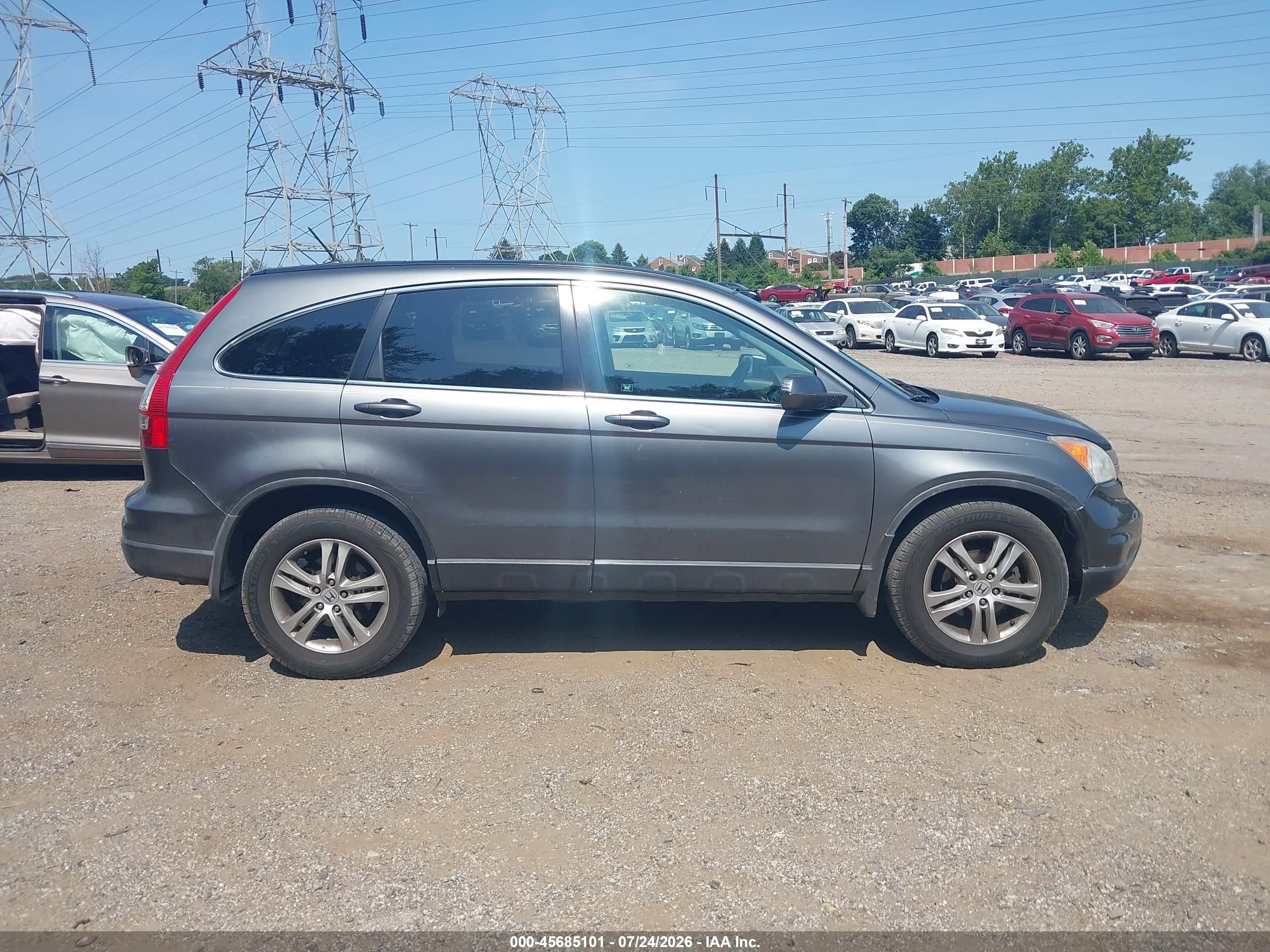 2010 Honda Cr-v Ex-l Серый vin: JHLRE4H72AC007990