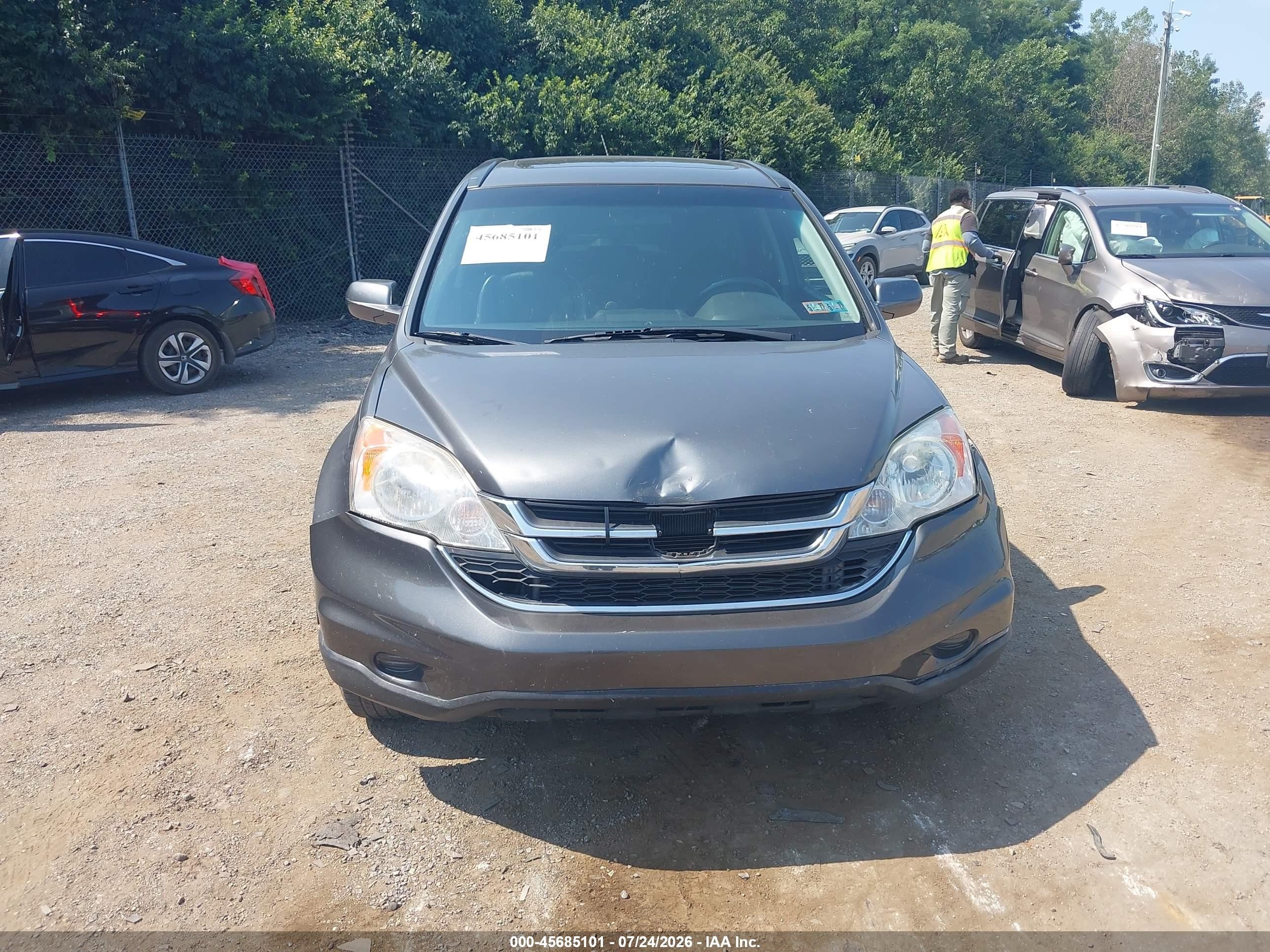 2010 Honda Cr-v Ex-l Серый vin: JHLRE4H72AC007990