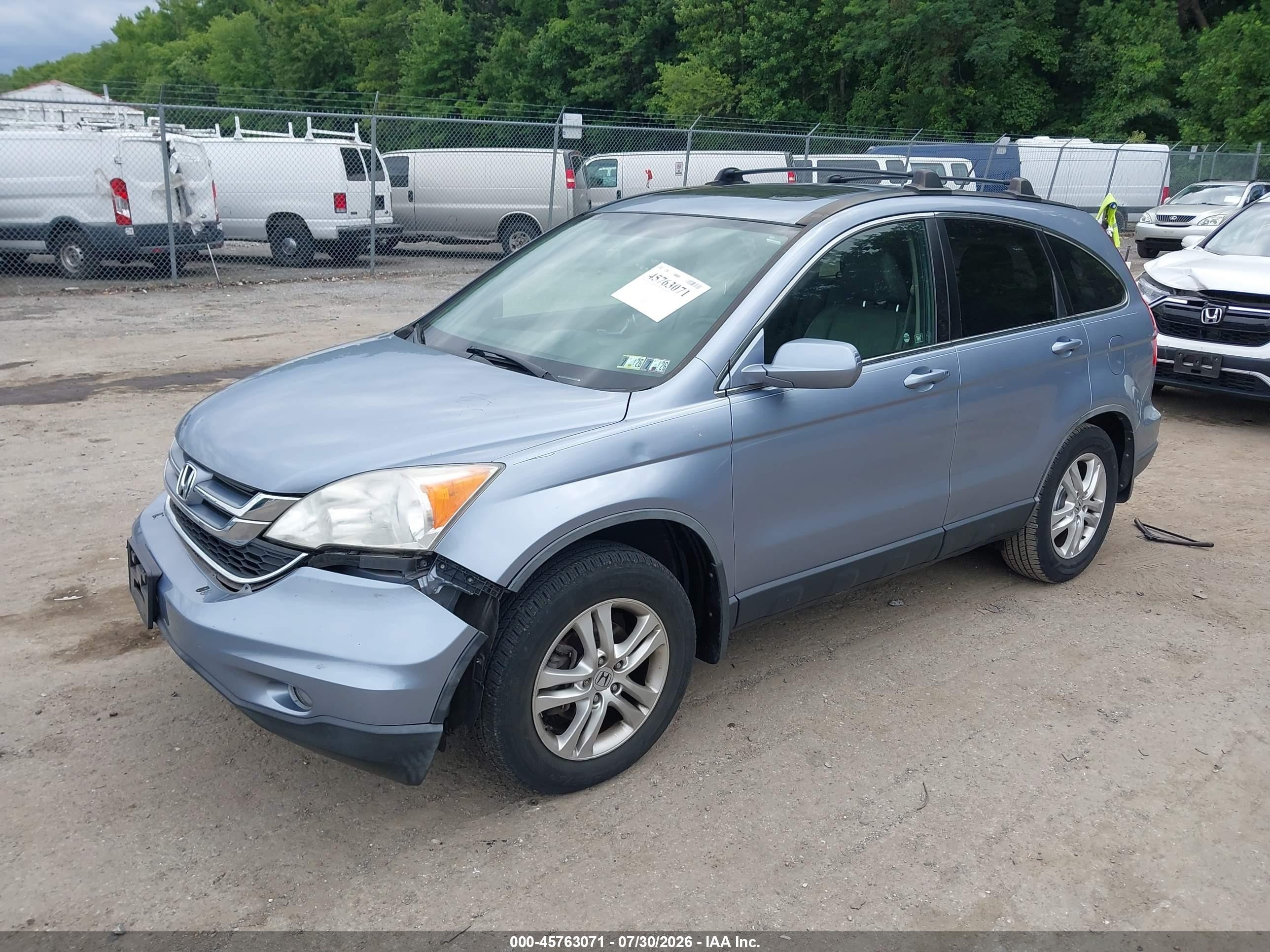 2011 Honda Cr-v Ex-l Light Blue vin: JHLRE4H72BC013306