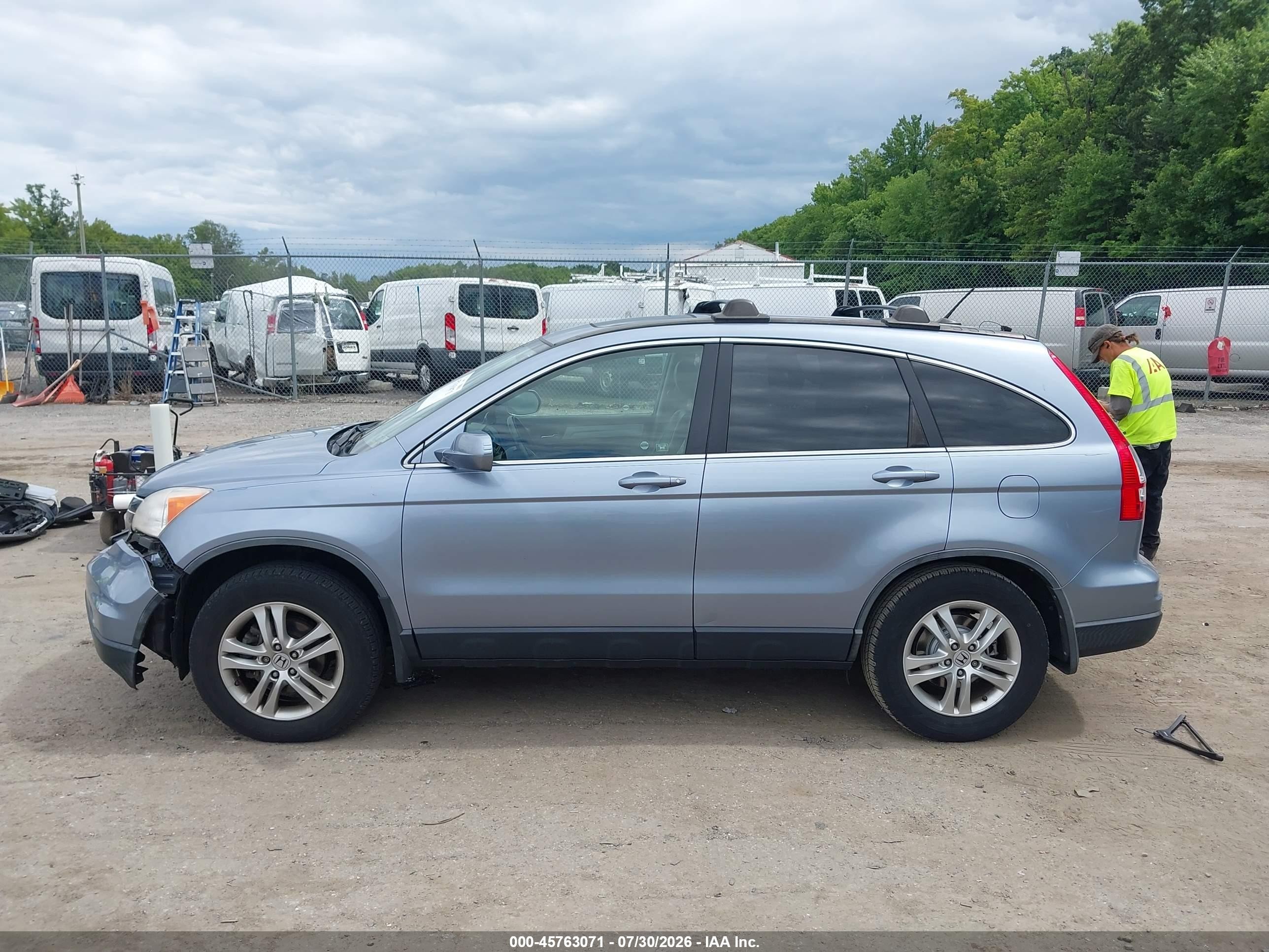 2011 Honda Cr-v Ex-l Light Blue vin: JHLRE4H72BC013306