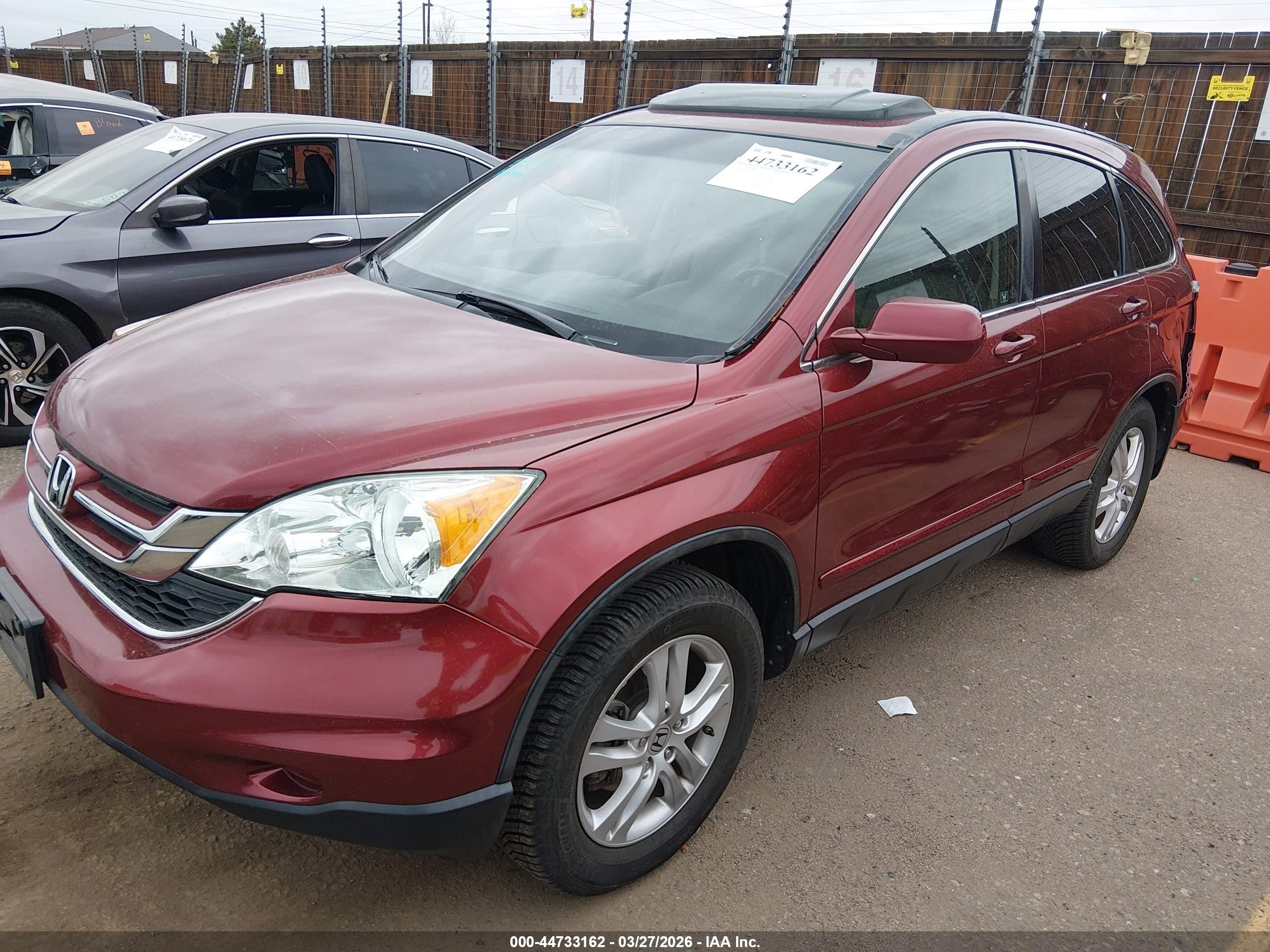 2011 Honda Cr-v Ex-l Maroon vin: JHLRE4H72BC014083