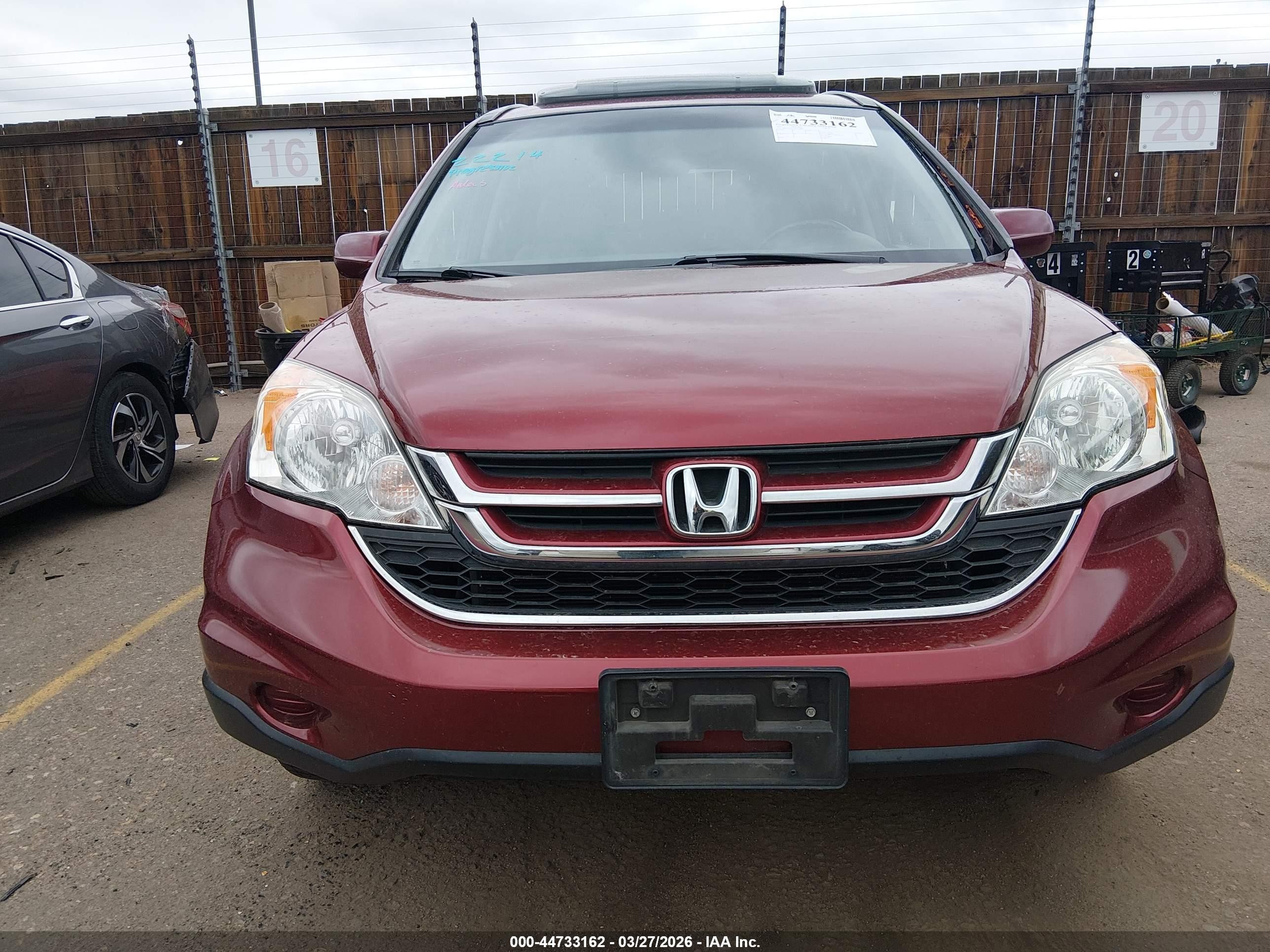 2011 Honda Cr-v Ex-l Maroon vin: JHLRE4H72BC014083