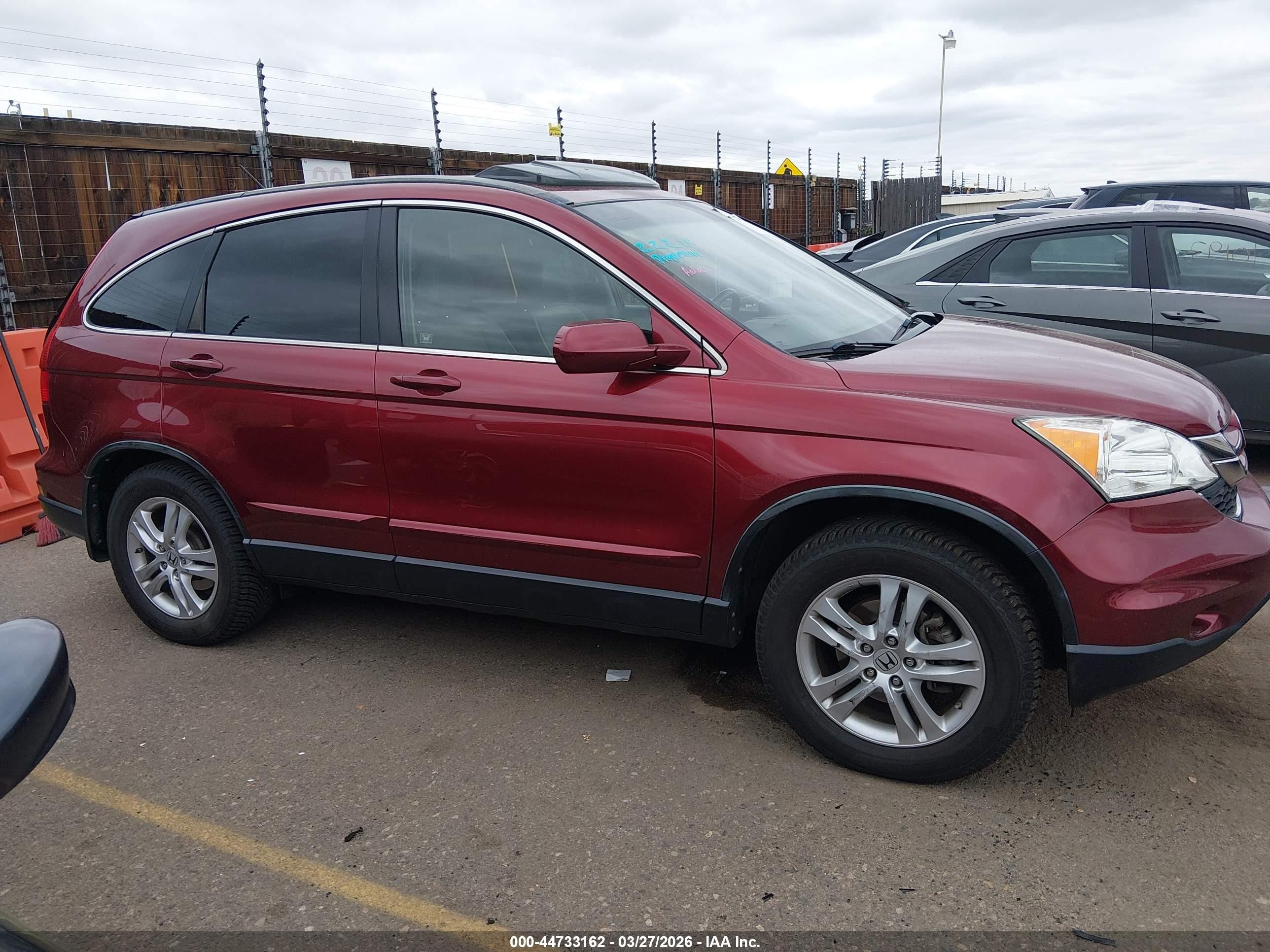 2011 Honda Cr-v Ex-l Maroon vin: JHLRE4H72BC014083