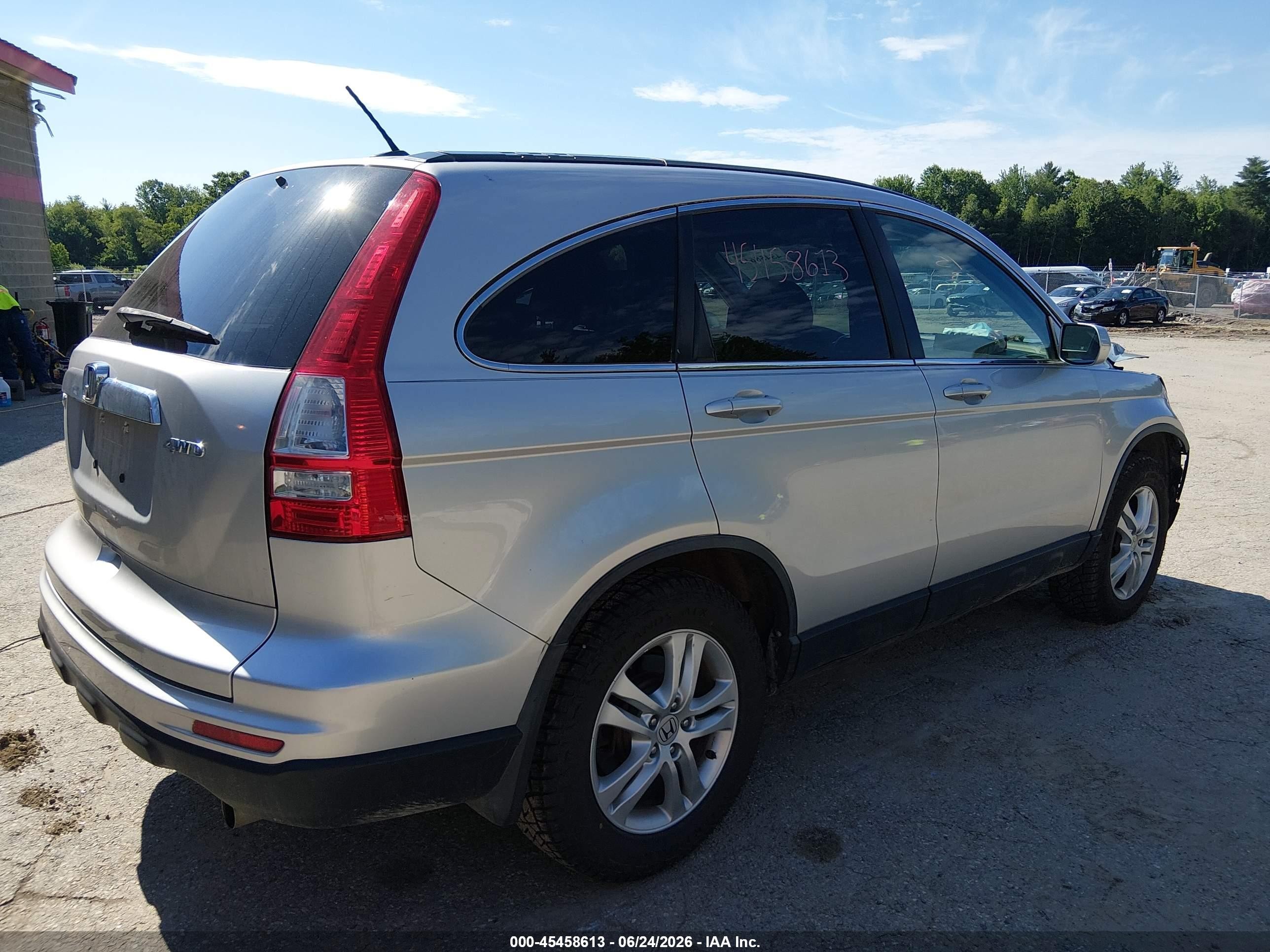 2011 Honda Cr-v Ex-l Silver vin: JHLRE4H72BC020353