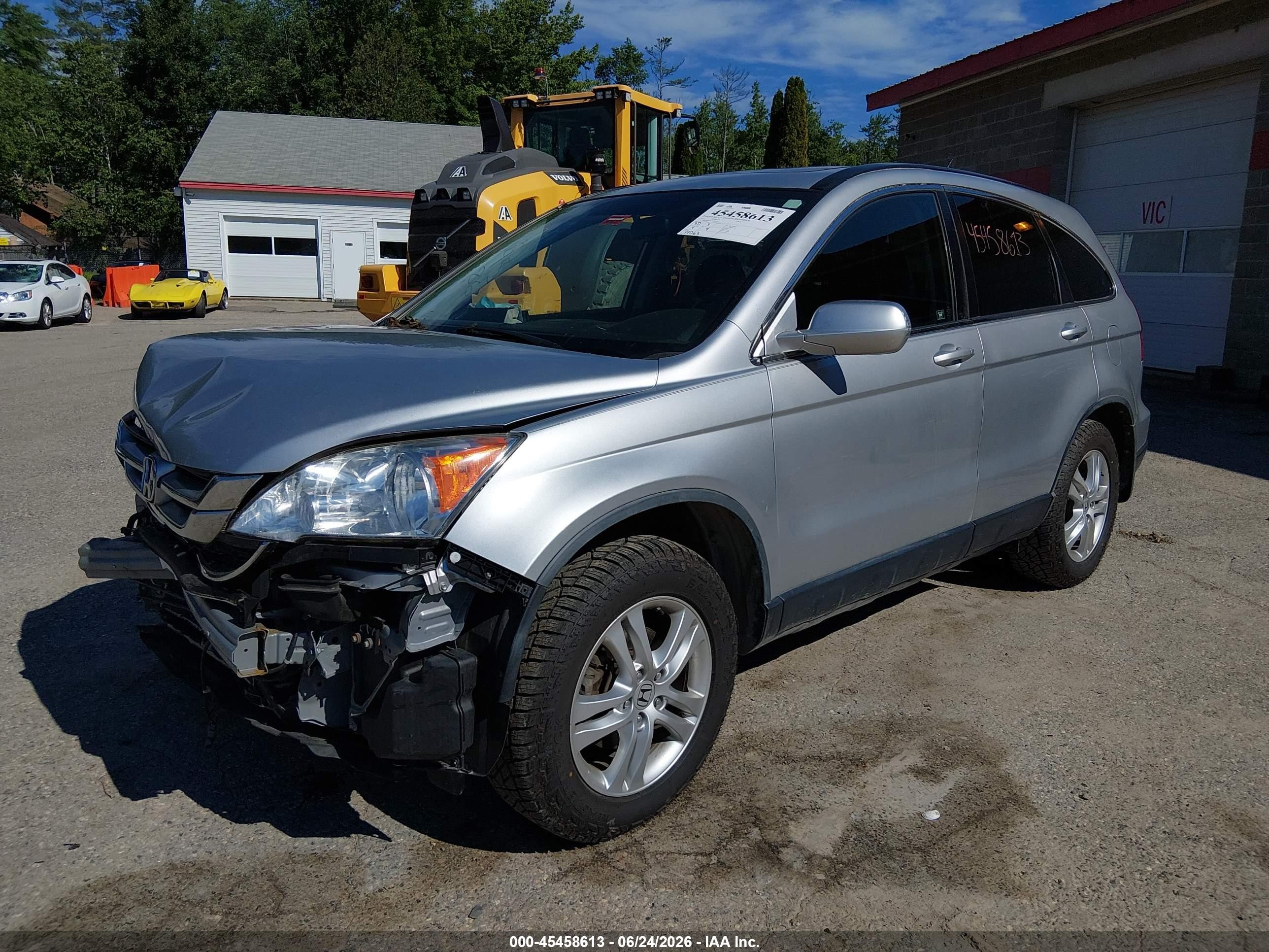 2011 Honda Cr-v Ex-l Silver vin: JHLRE4H72BC020353