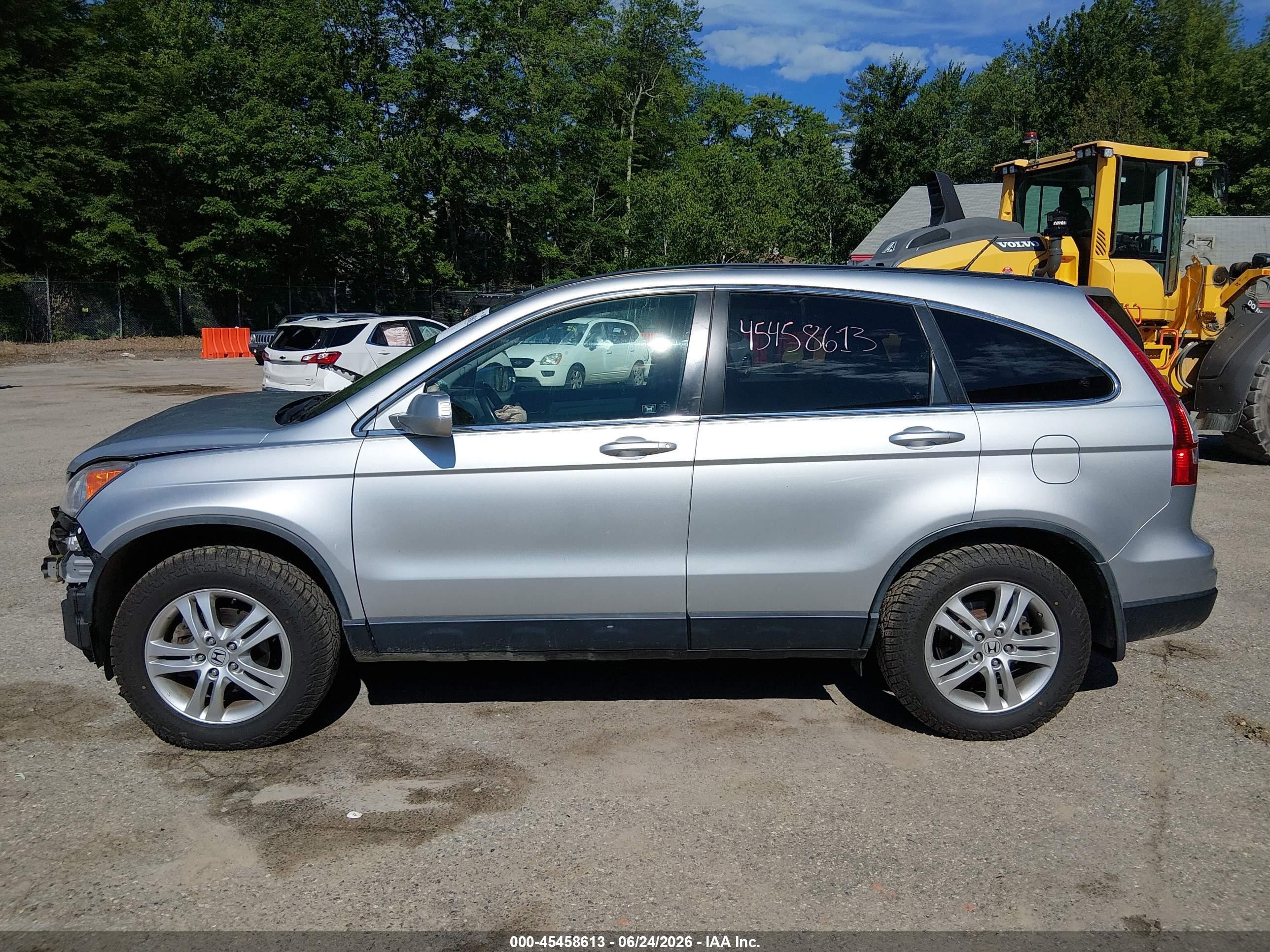 2011 Honda Cr-v Ex-l Silver vin: JHLRE4H72BC020353