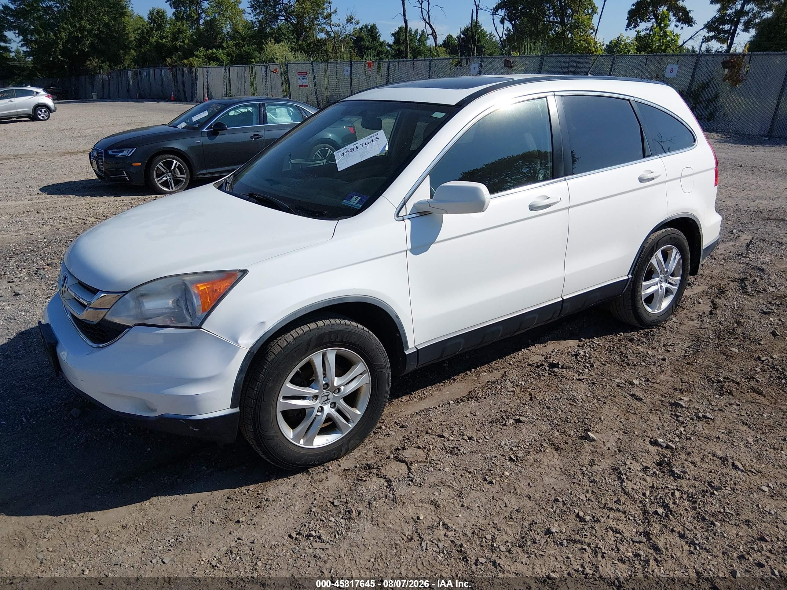 2011 Honda Cr-v Ex-l White vin: JHLRE4H72BC030123