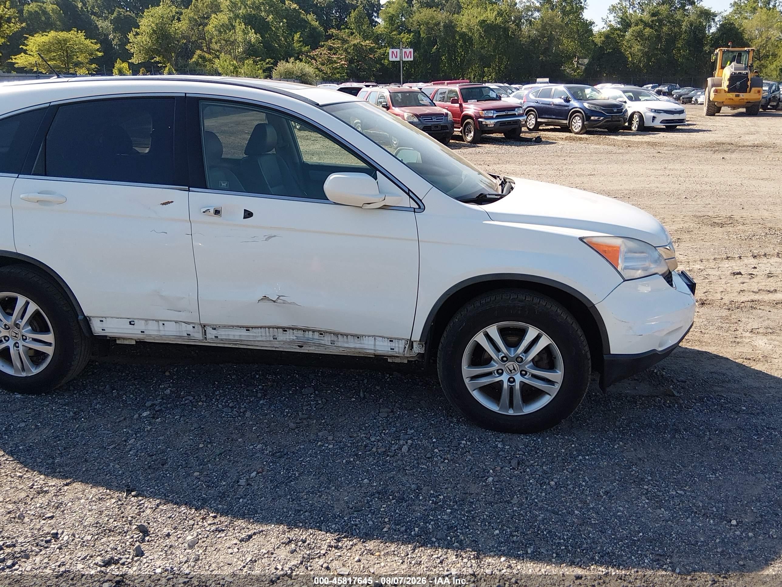 2011 Honda Cr-v Ex-l White vin: JHLRE4H72BC030123