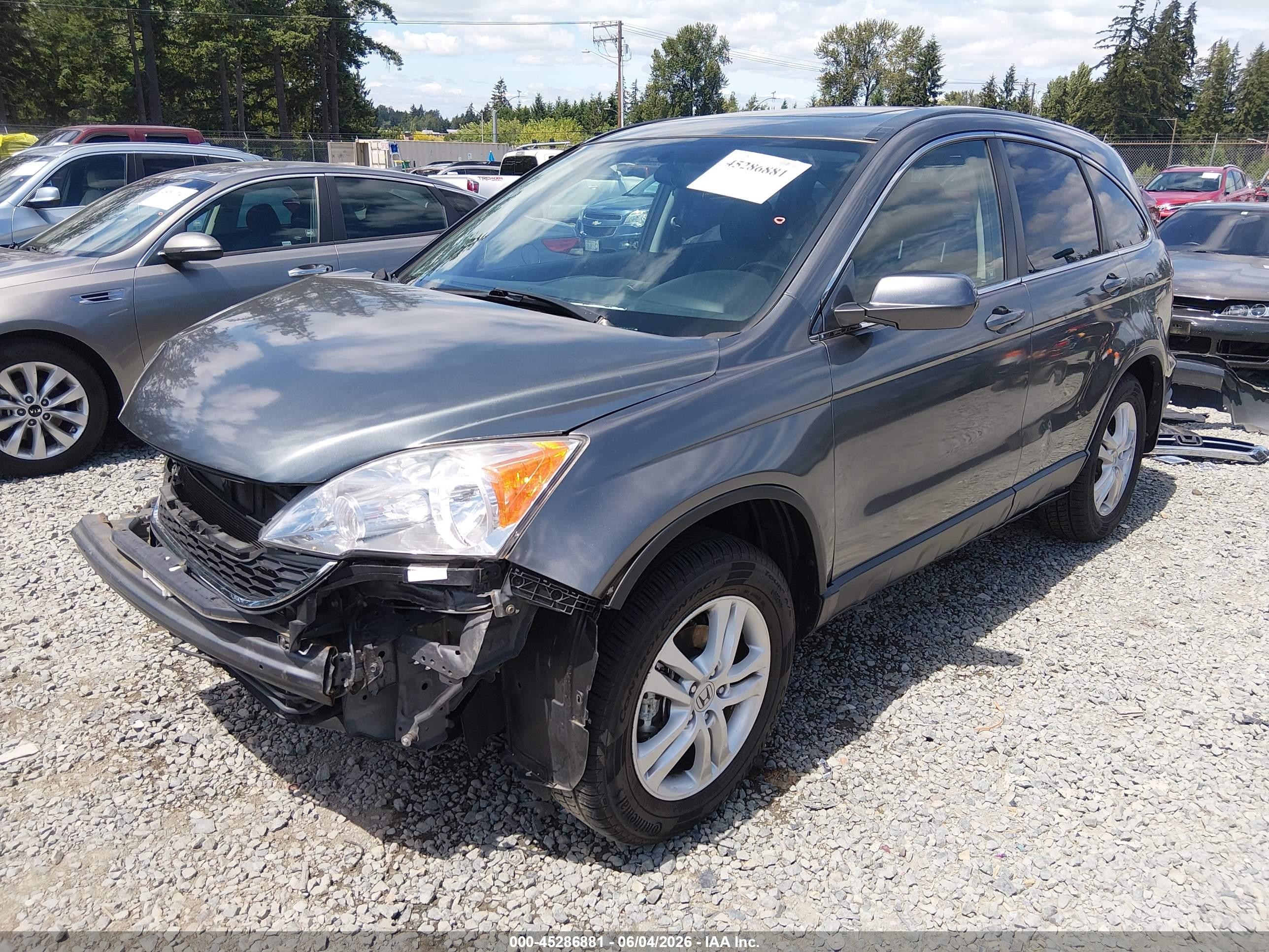 2011 Honda Cr-v Ex-l Gray vin: JHLRE4H72BC035418