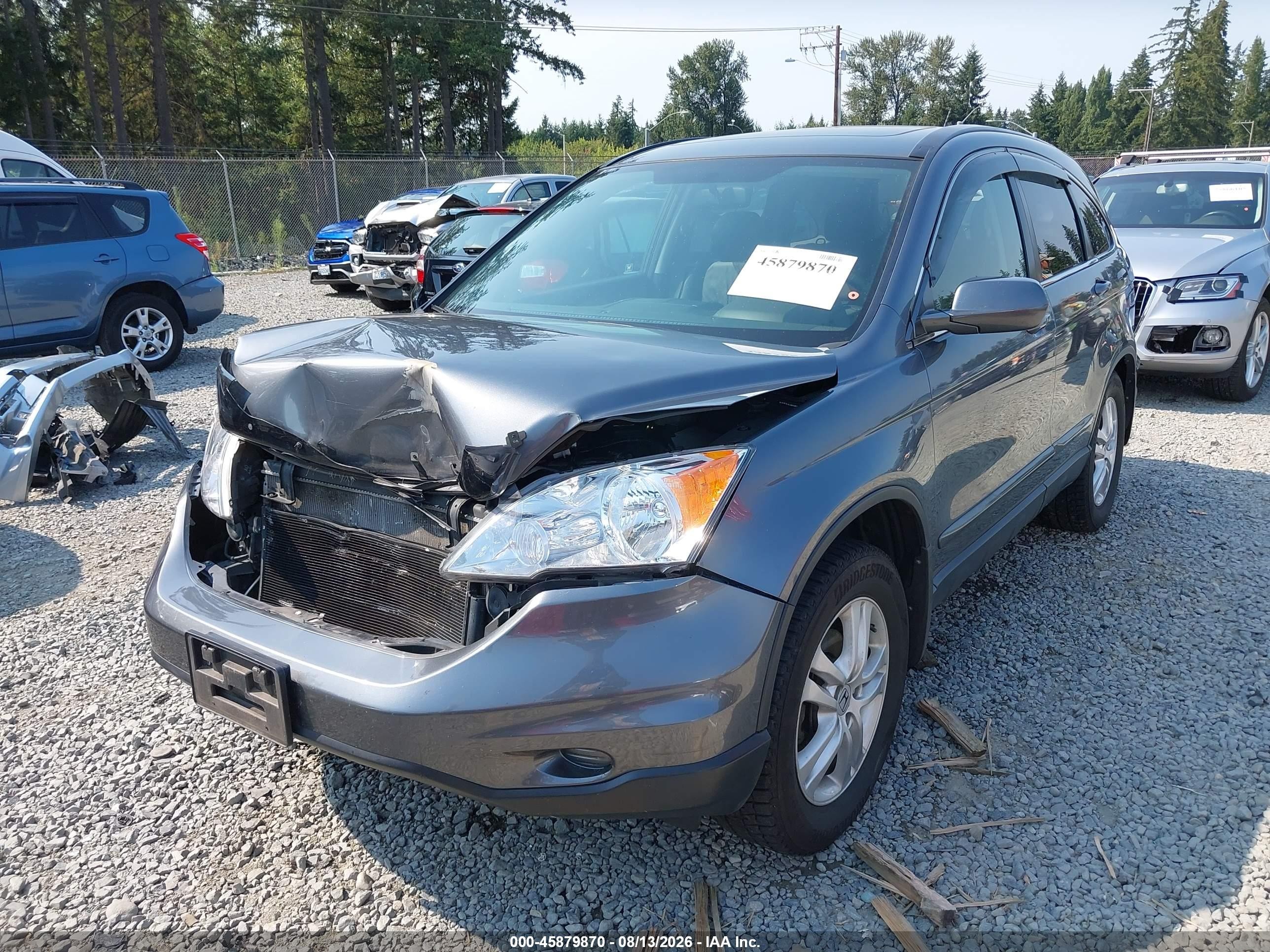 2011 Honda Cr-v Ex-l Gray vin: JHLRE4H73BC019048