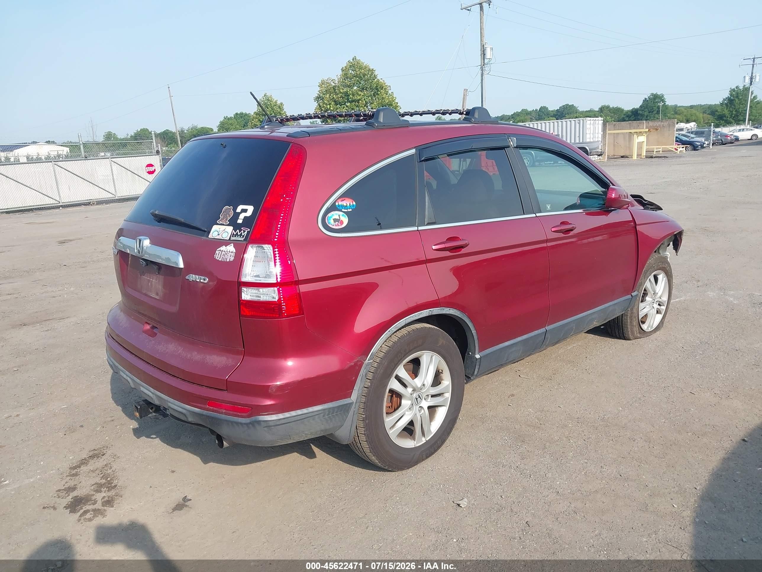 2011 Honda Cr-v Ex-l Red vin: JHLRE4H73BC023326