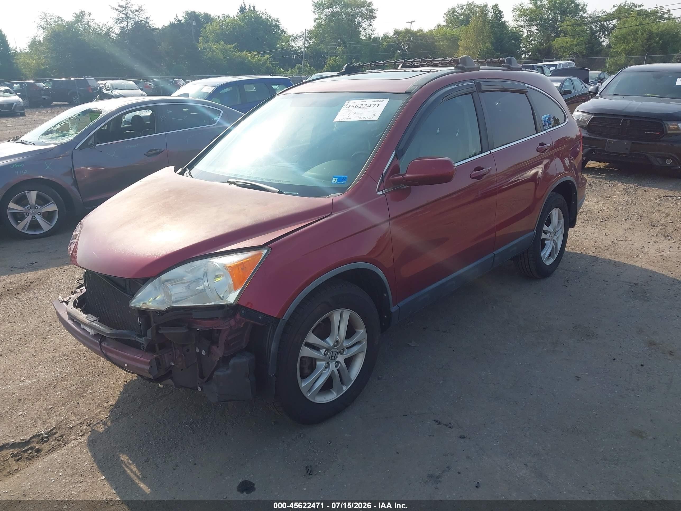2011 Honda Cr-v Ex-l Red vin: JHLRE4H73BC023326