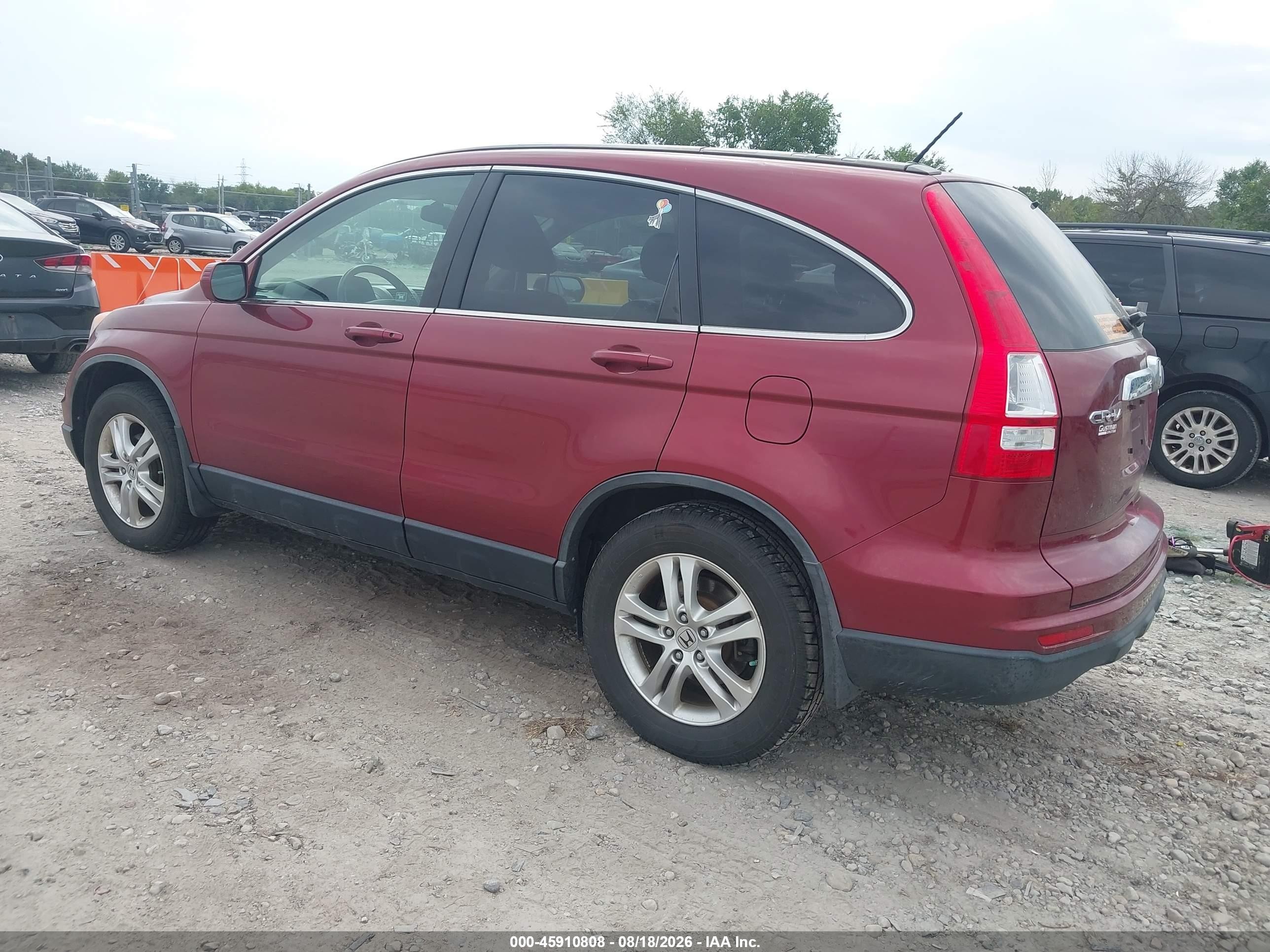 2010 Honda Cr-v Ex-l Red vin: JHLRE4H74AC006906
