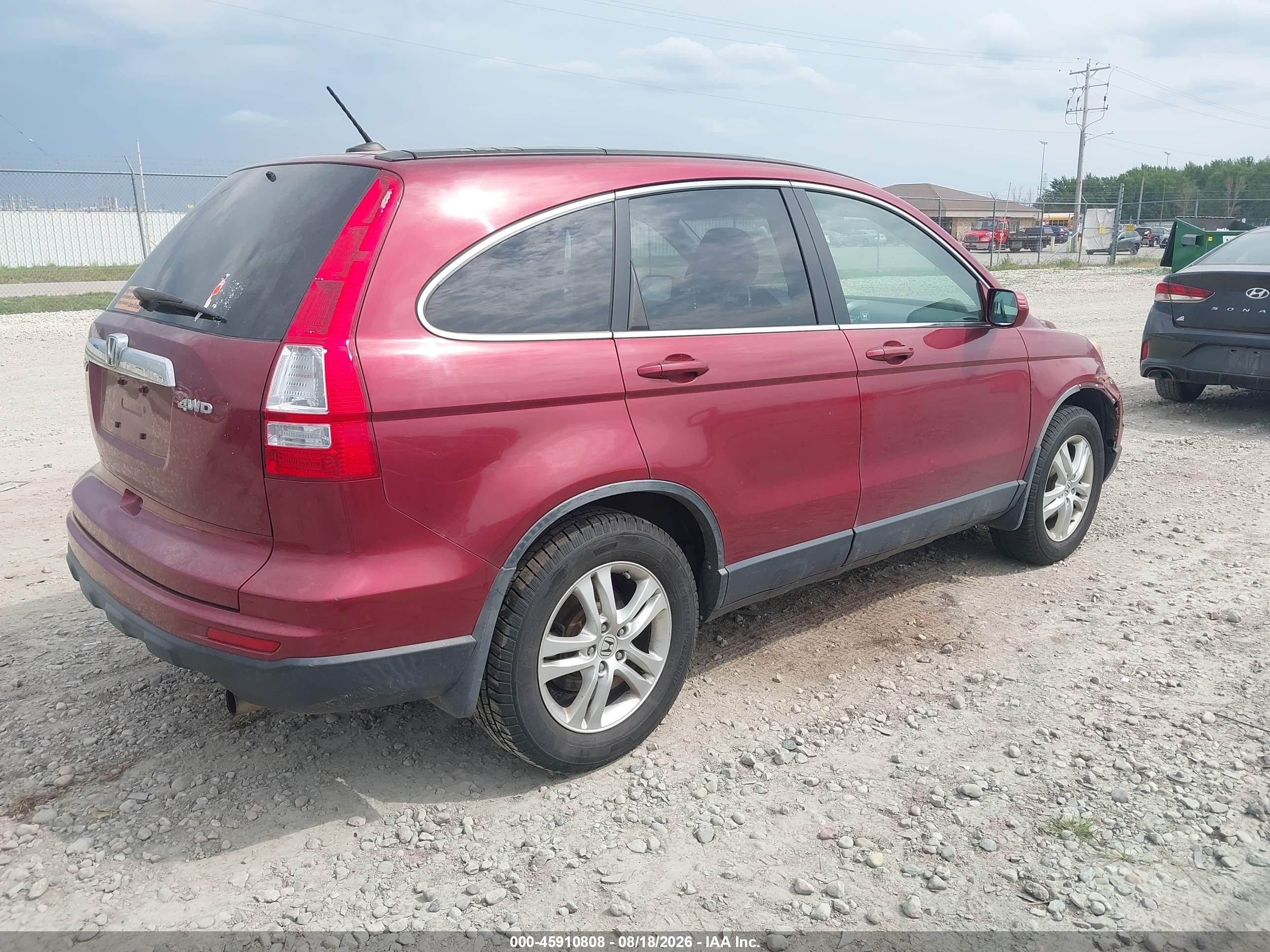 2010 Honda Cr-v Ex-l Red vin: JHLRE4H74AC006906