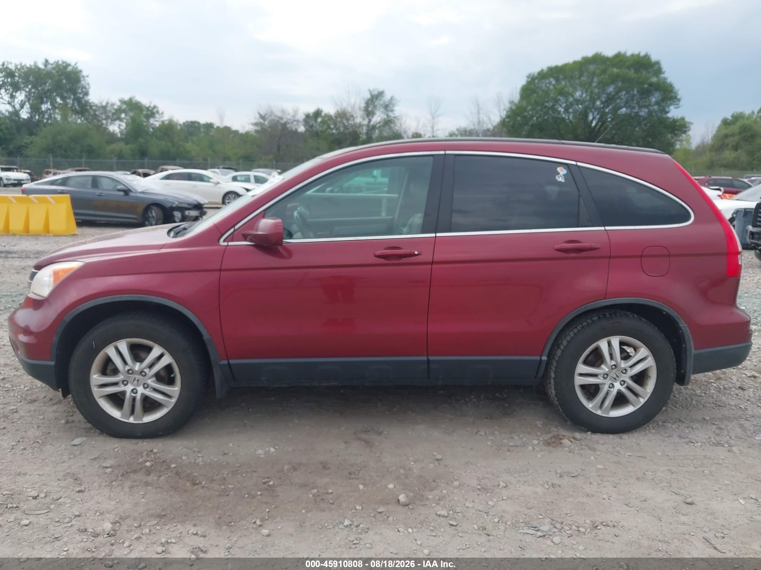 2010 Honda Cr-v Ex-l Red vin: JHLRE4H74AC006906
