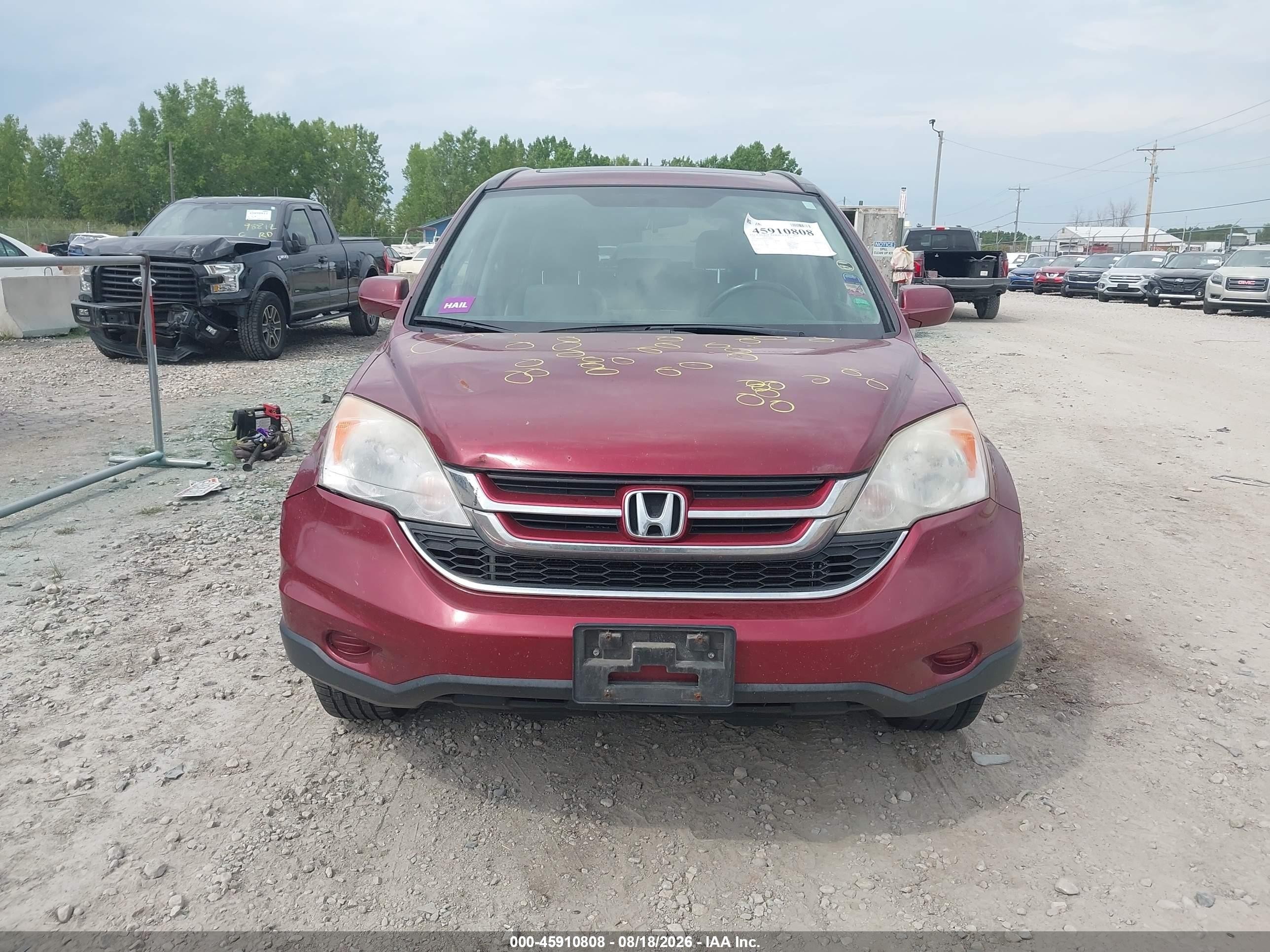 2010 Honda Cr-v Ex-l Red vin: JHLRE4H74AC006906