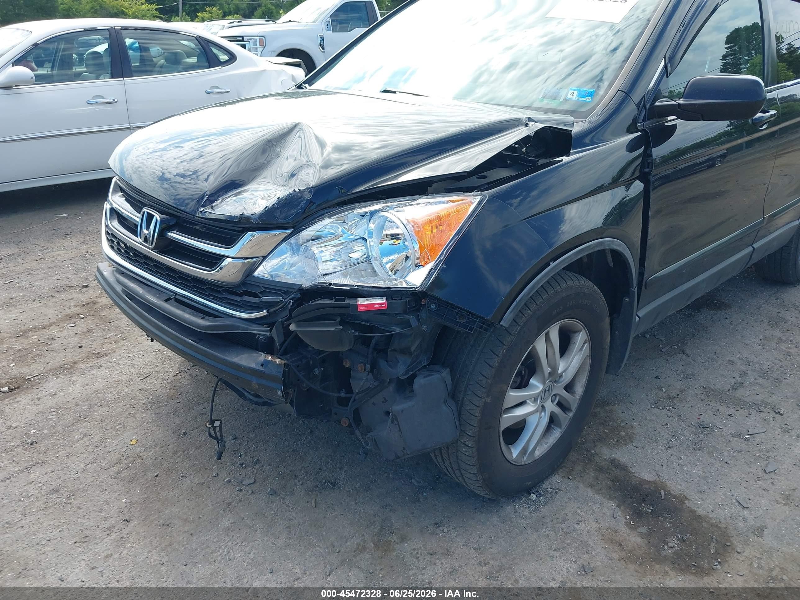 2011 Honda Cr-v Ex-l Black vin: JHLRE4H74BC017289