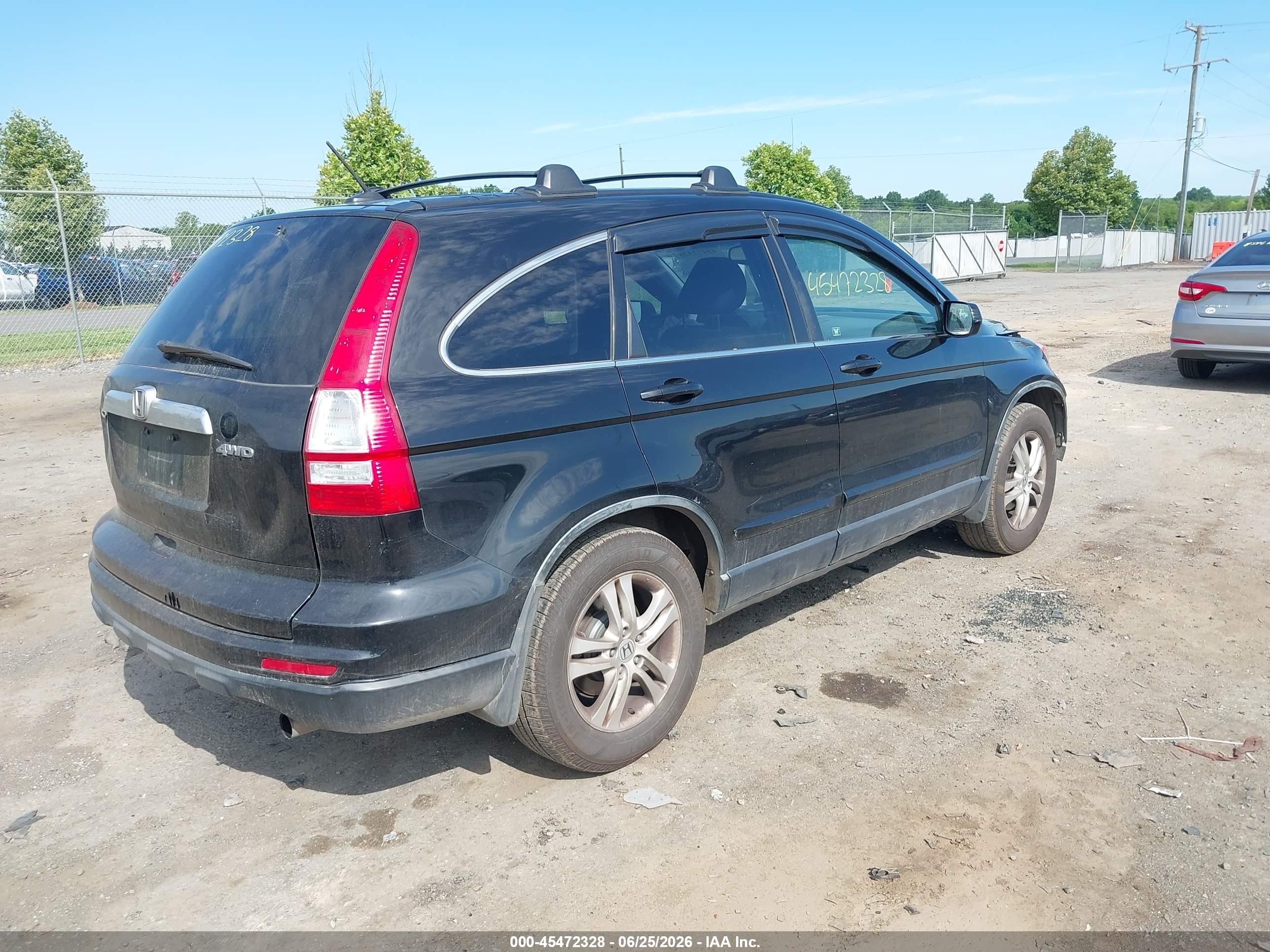 2011 Honda Cr-v Ex-l Black vin: JHLRE4H74BC017289