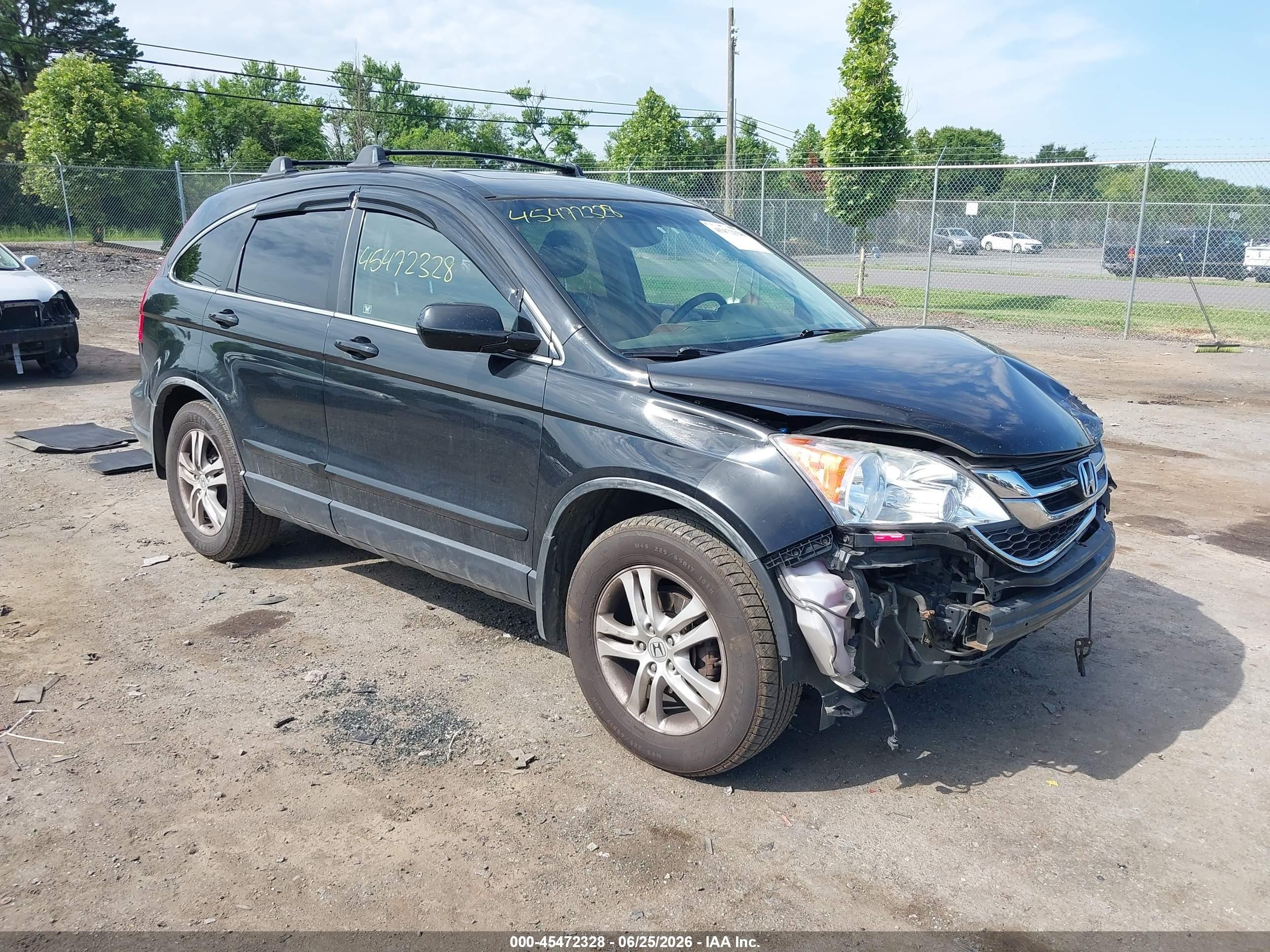 2011 Honda Cr-v Ex-l Black vin: JHLRE4H74BC017289