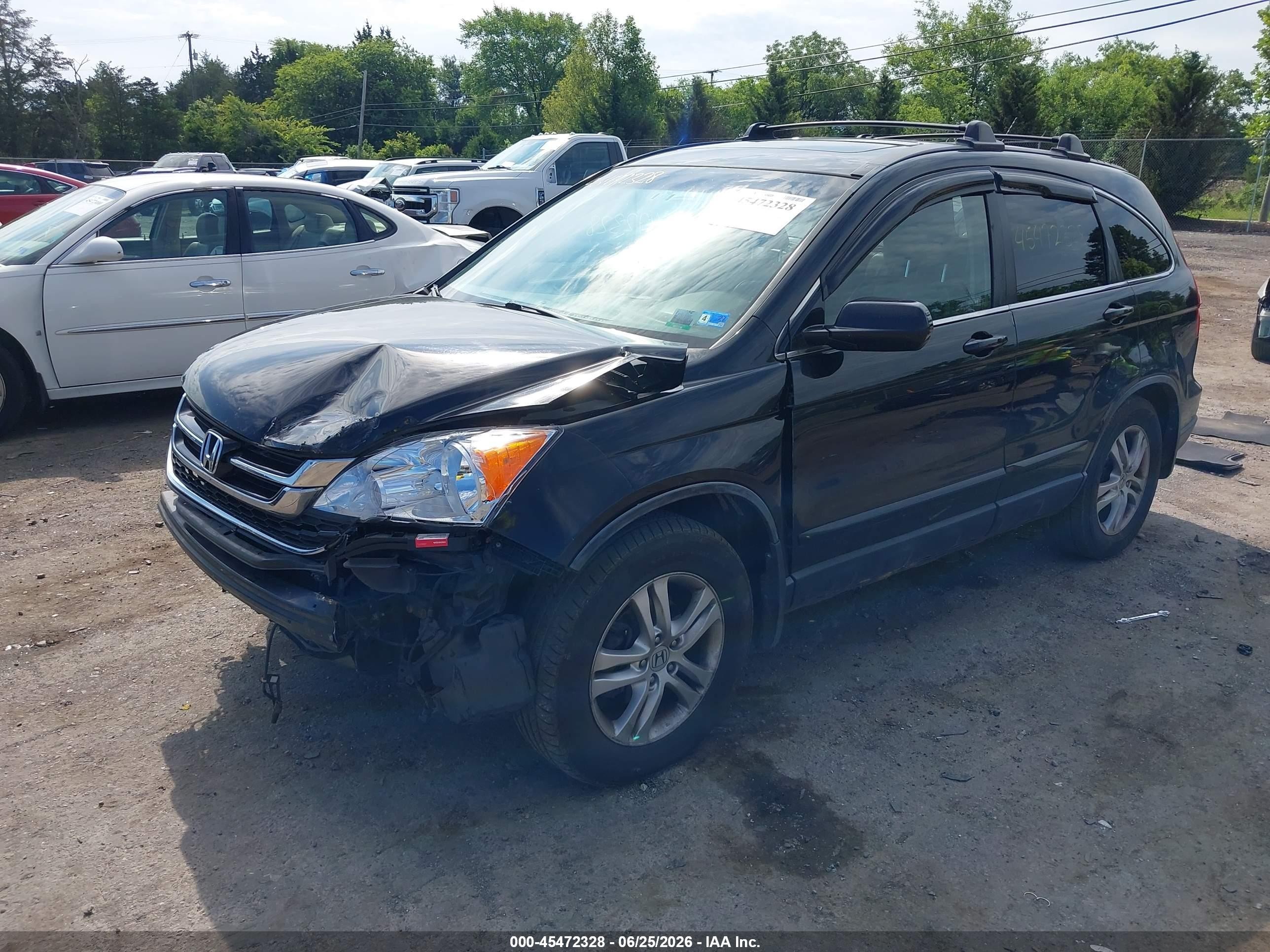 2011 Honda Cr-v Ex-l Black vin: JHLRE4H74BC017289