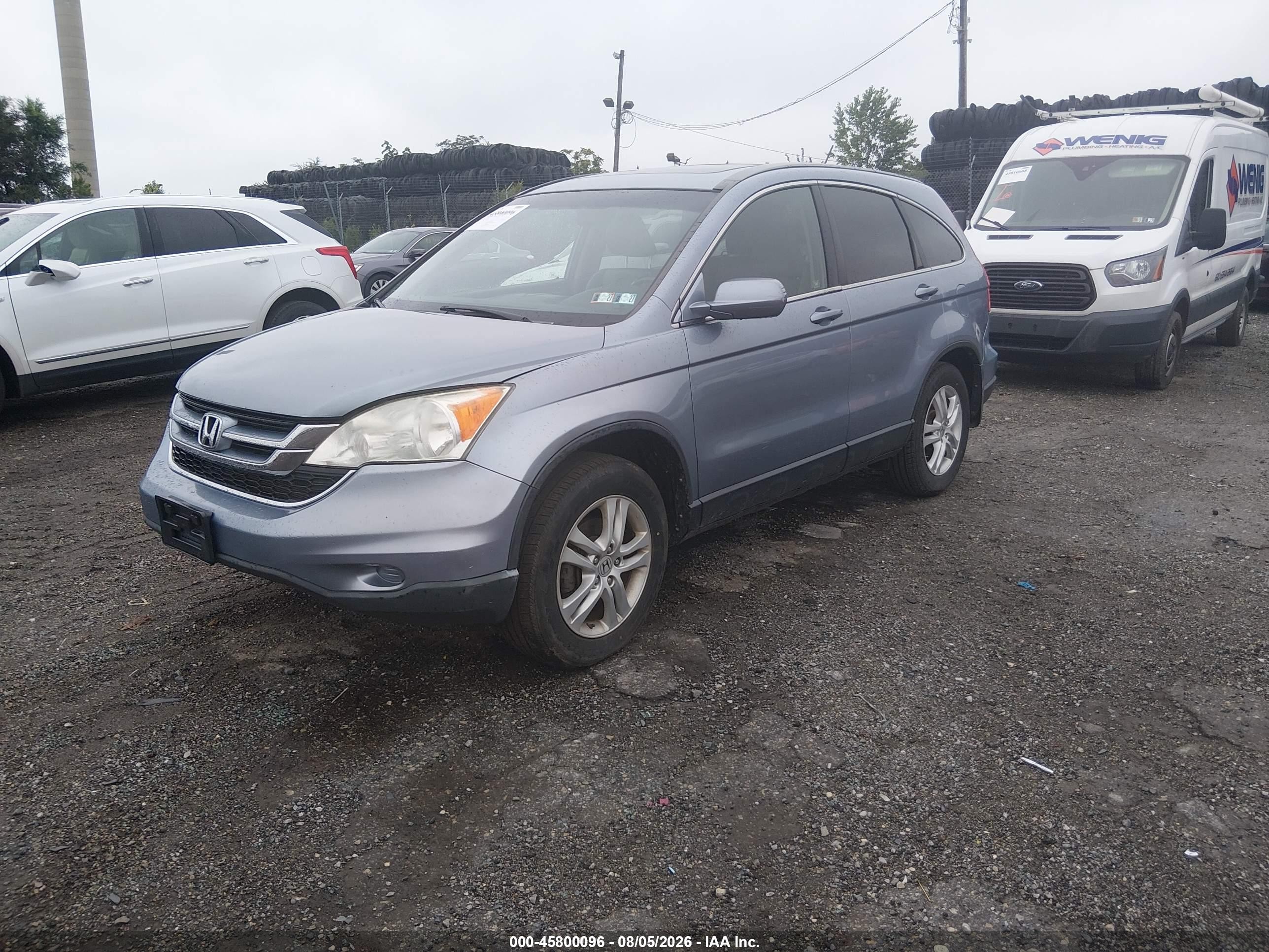 2011 Honda Cr-v Ex-l Light Blue vin: JHLRE4H74BC021682