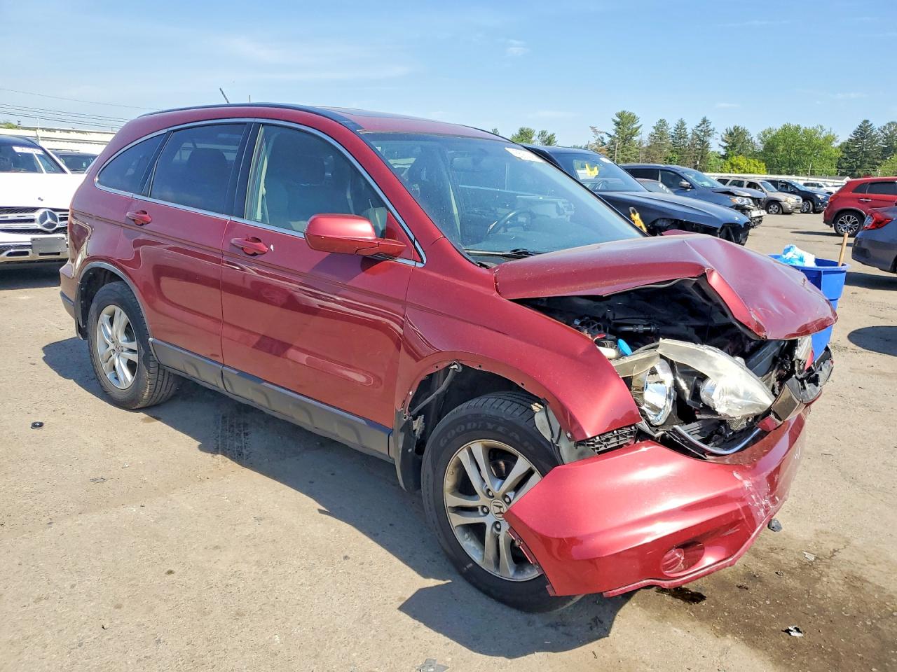 2011 Honda Cr-v Exl Burgundy vin: JHLRE4H75BC023764