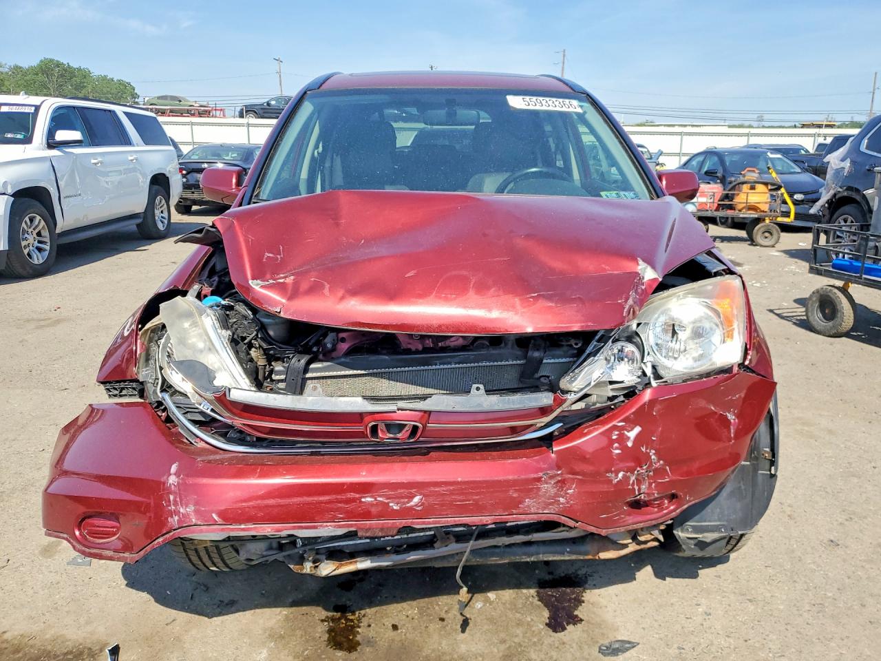 2011 Honda Cr-v Exl Burgundy vin: JHLRE4H75BC023764