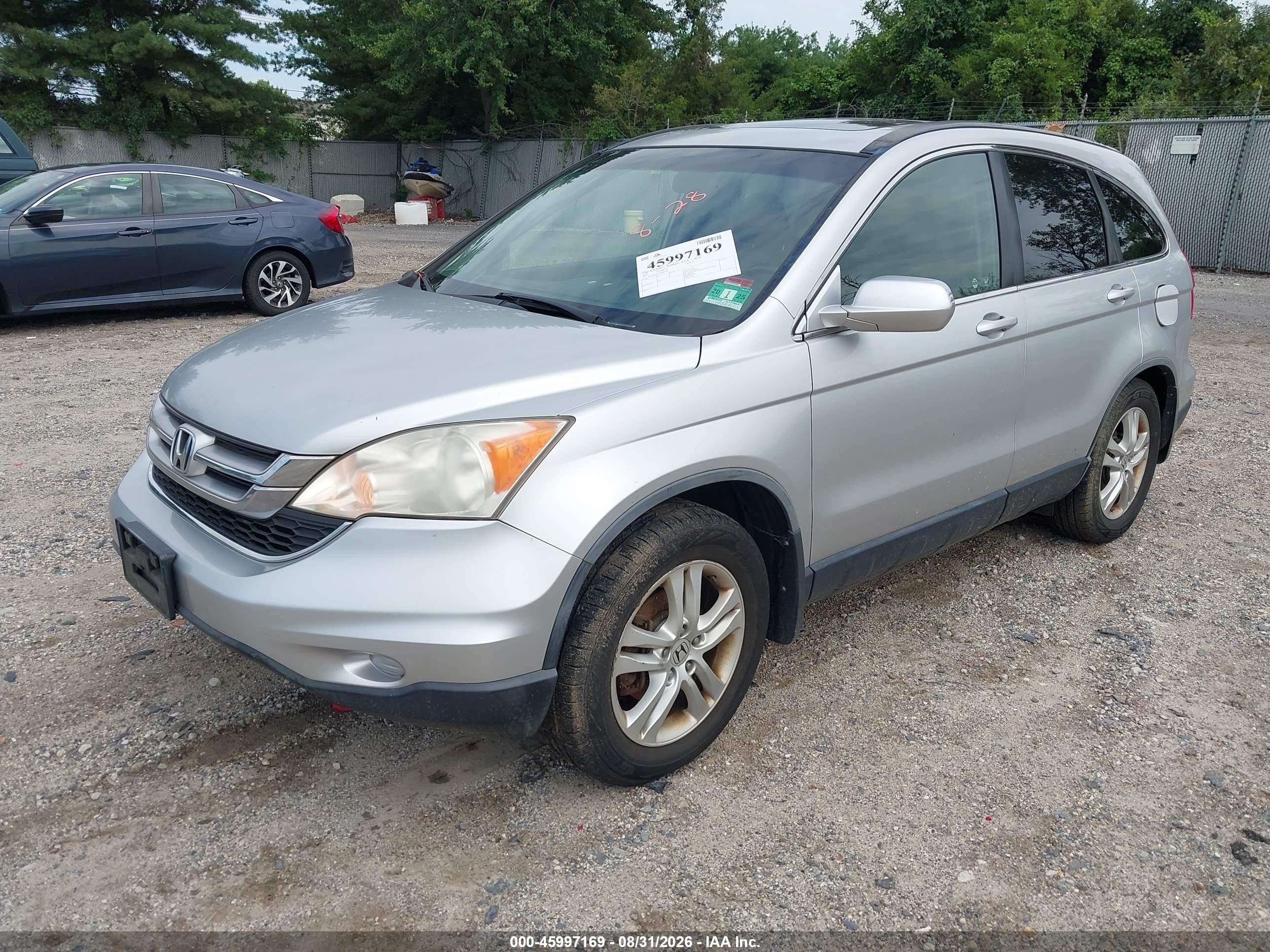 2010 Honda Cr-v Ex-l Silver vin: JHLRE4H76AC012299