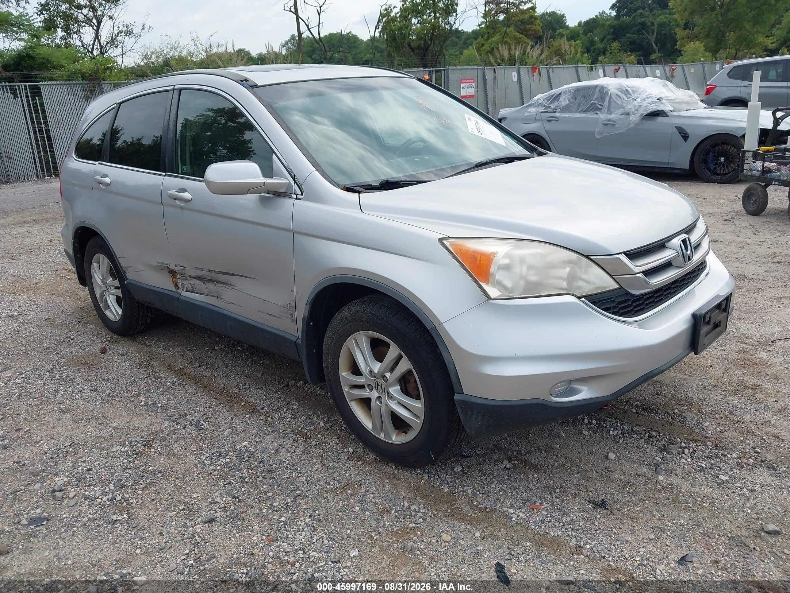 2010 Honda Cr-v Ex-l Silver vin: JHLRE4H76AC012299