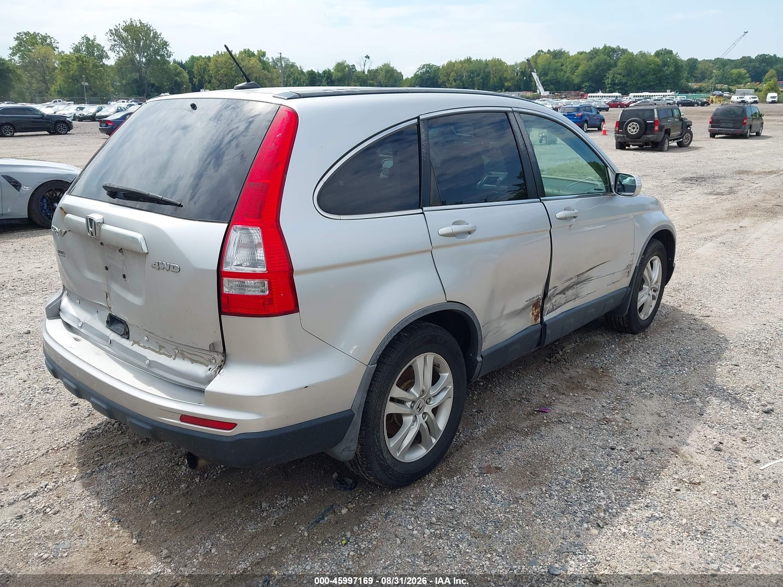 2010 Honda Cr-v Ex-l Silver vin: JHLRE4H76AC012299