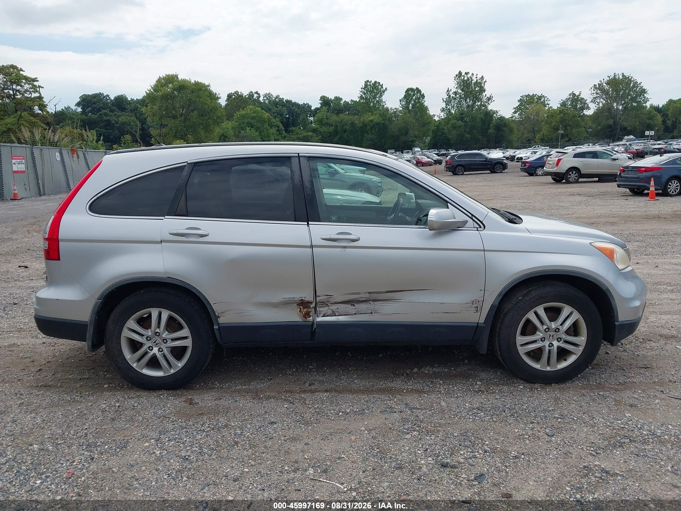 2010 Honda Cr-v Ex-l Silver vin: JHLRE4H76AC012299