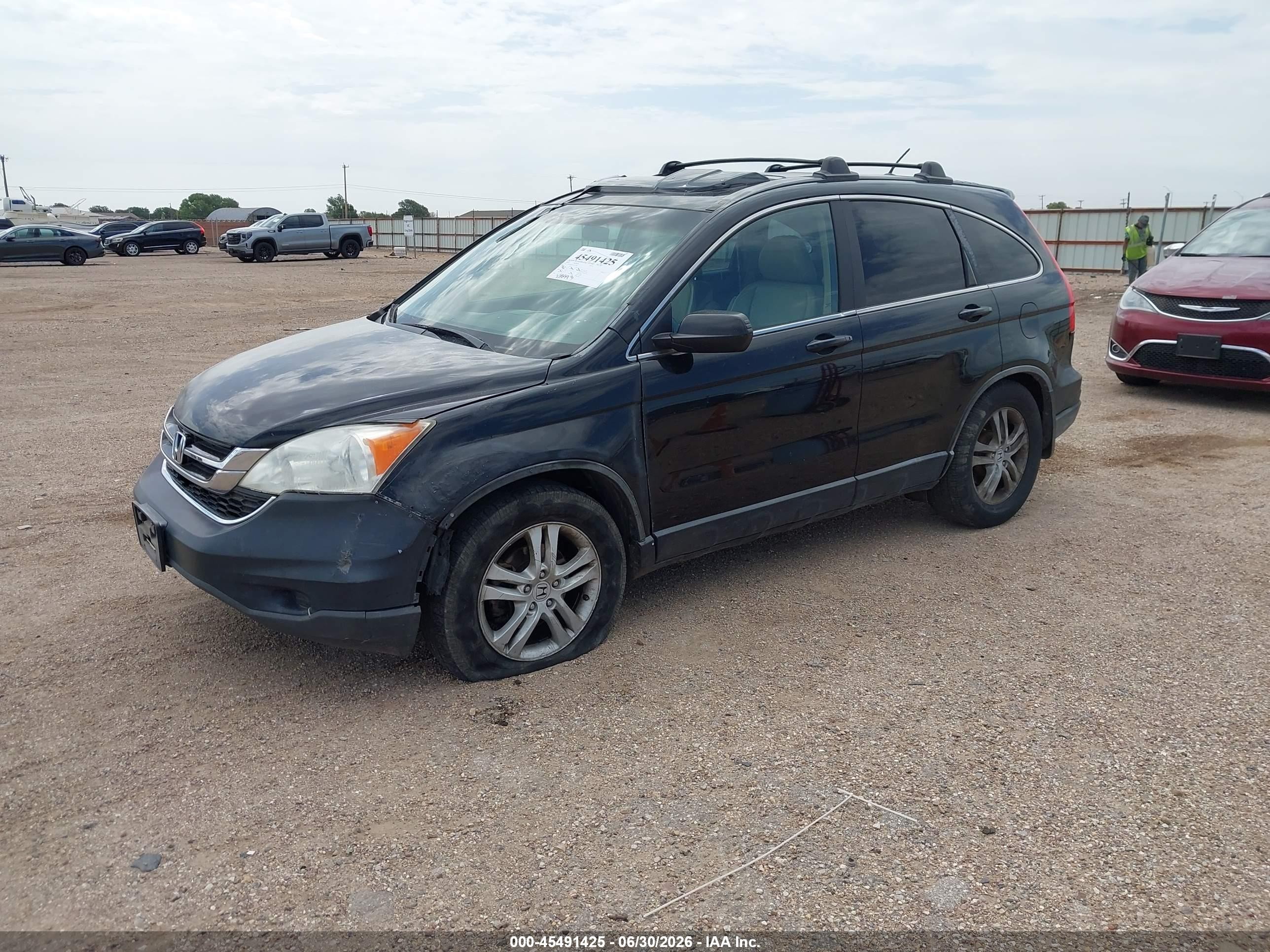 2010 Honda Cr-v Ex-l Black vin: JHLRE4H77AC012800