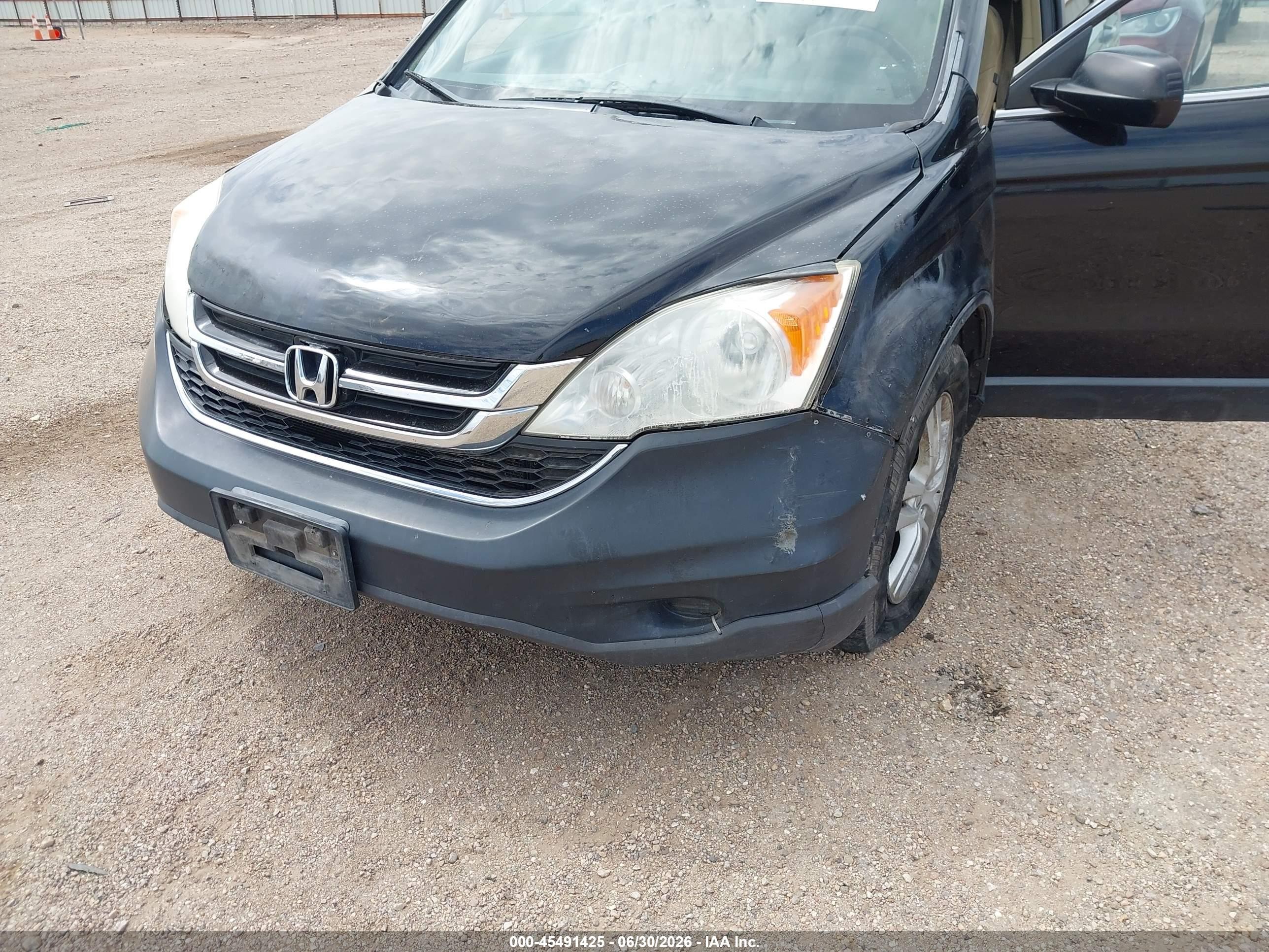 2010 Honda Cr-v Ex-l Black vin: JHLRE4H77AC012800