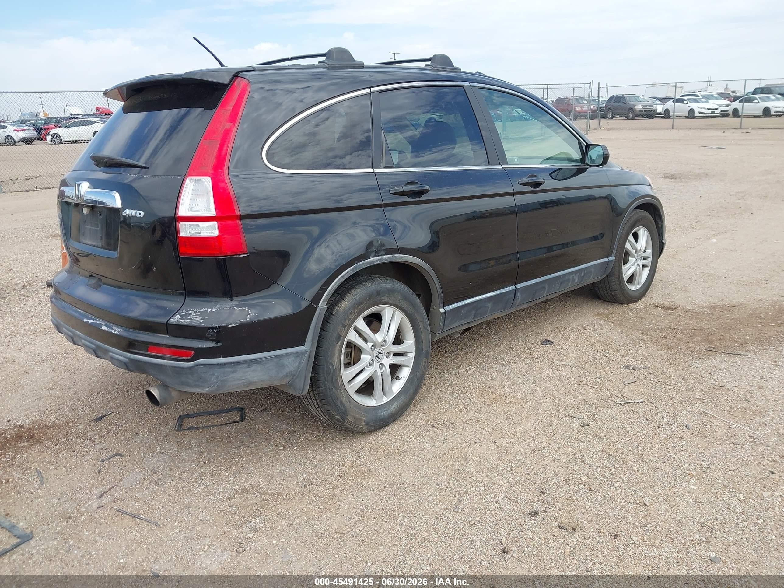 2010 Honda Cr-v Ex-l Black vin: JHLRE4H77AC012800