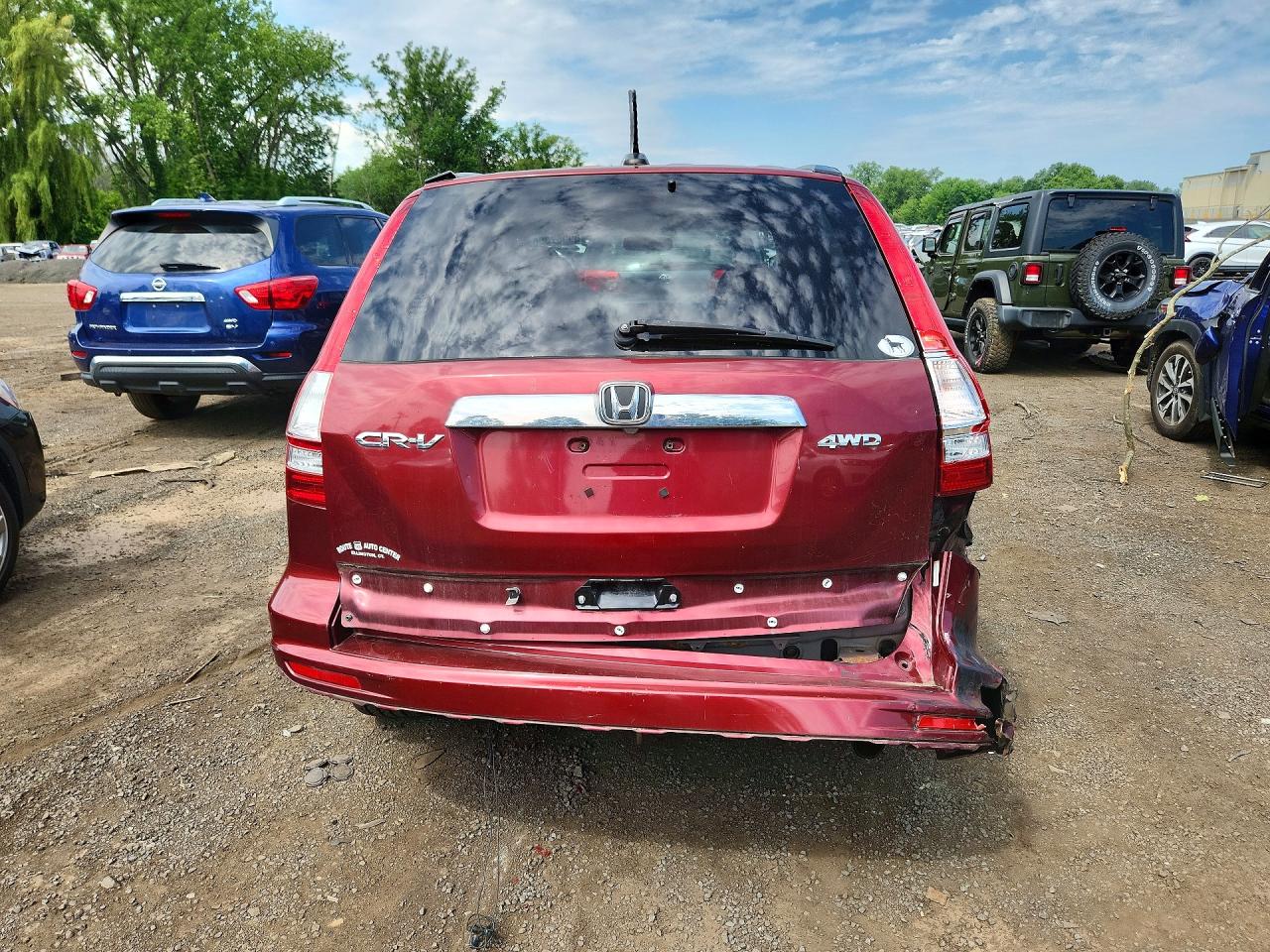 2011 Honda Cr-v Exl Burgundy vin: JHLRE4H77BC001975