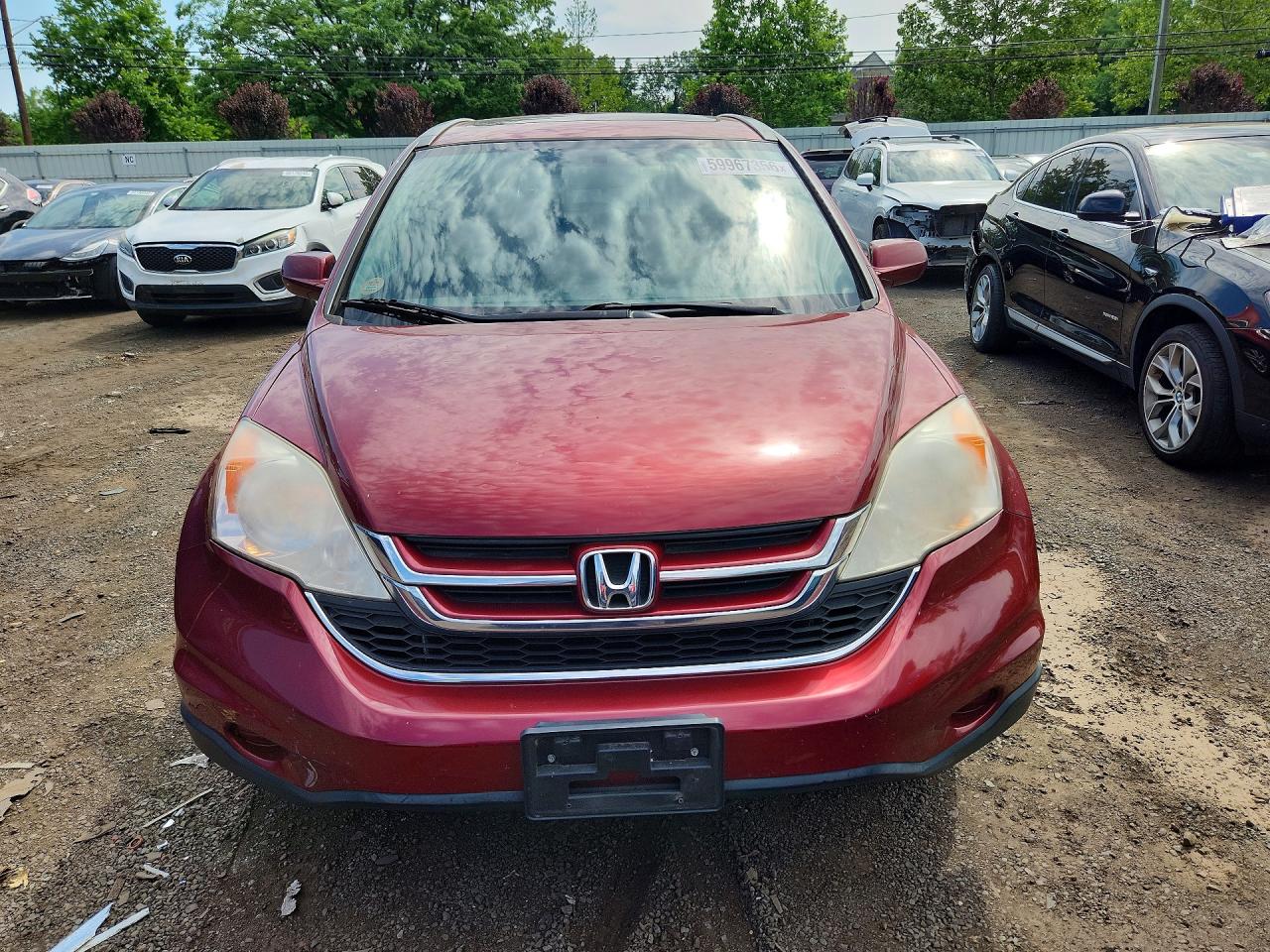 2011 Honda Cr-v Exl Burgundy vin: JHLRE4H77BC001975