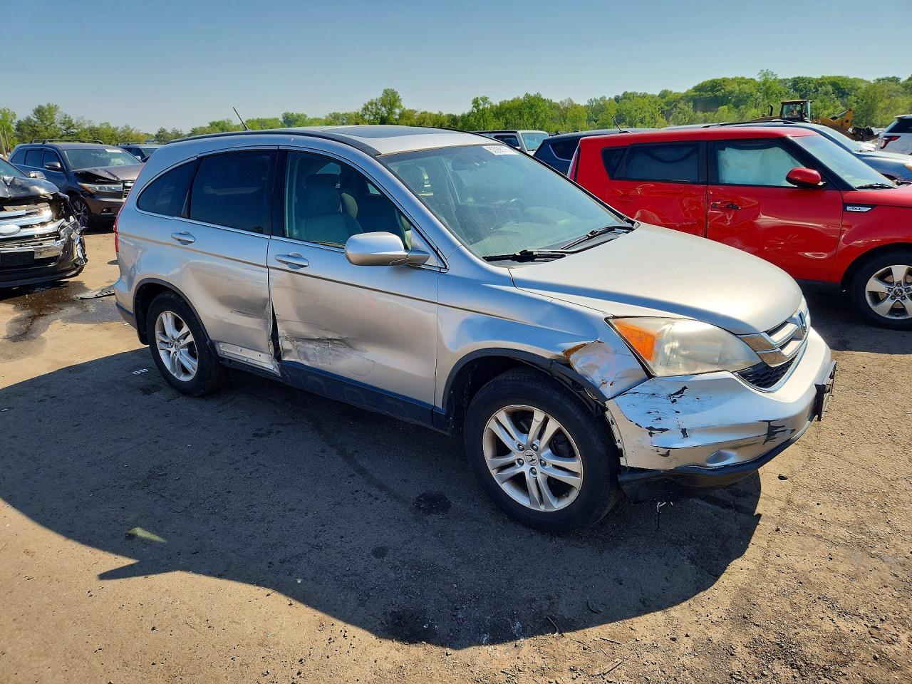 2011 Honda Cr-v Exl Silver vin: JHLRE4H77BC019974