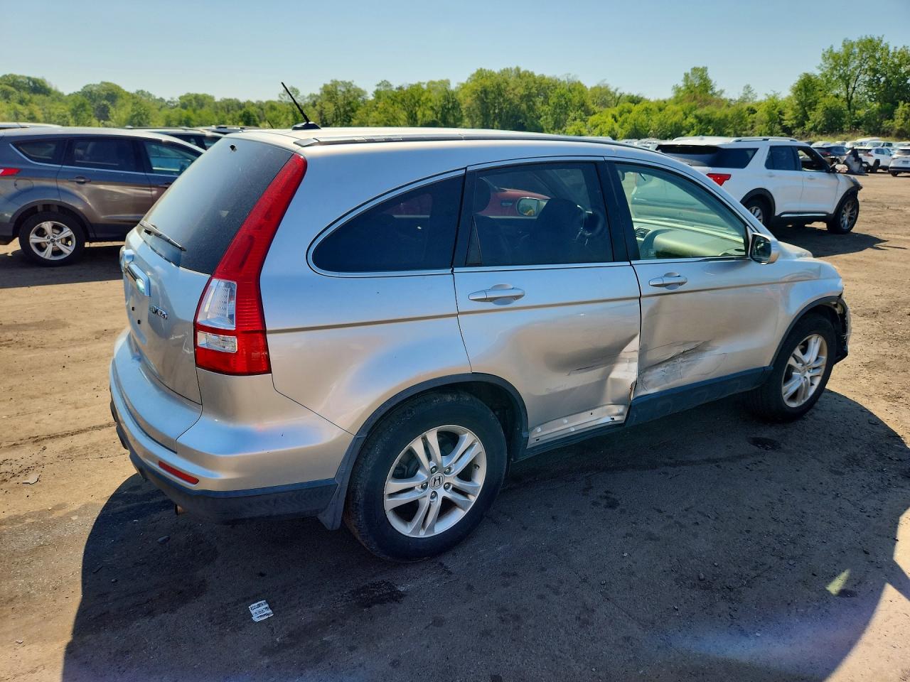 2011 Honda Cr-v Exl Silver vin: JHLRE4H77BC019974