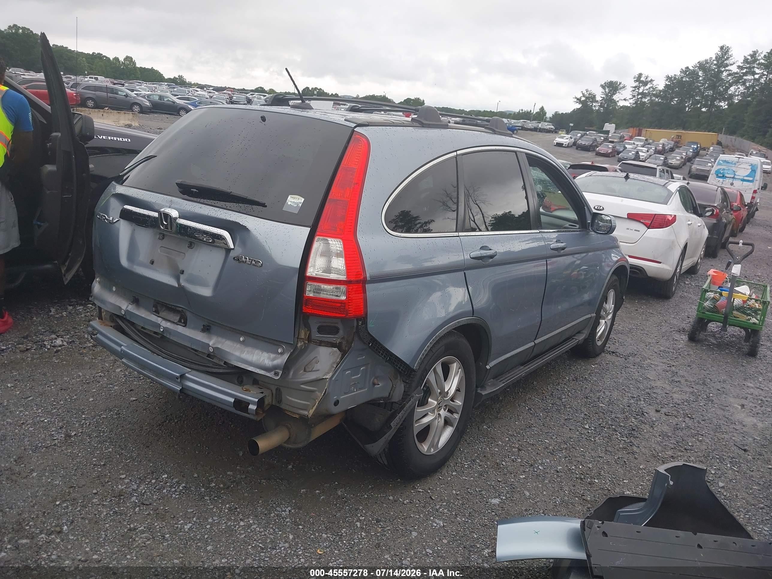 2011 Honda Cr-v Ex-l Light Blue vin: JHLRE4H78BC000740