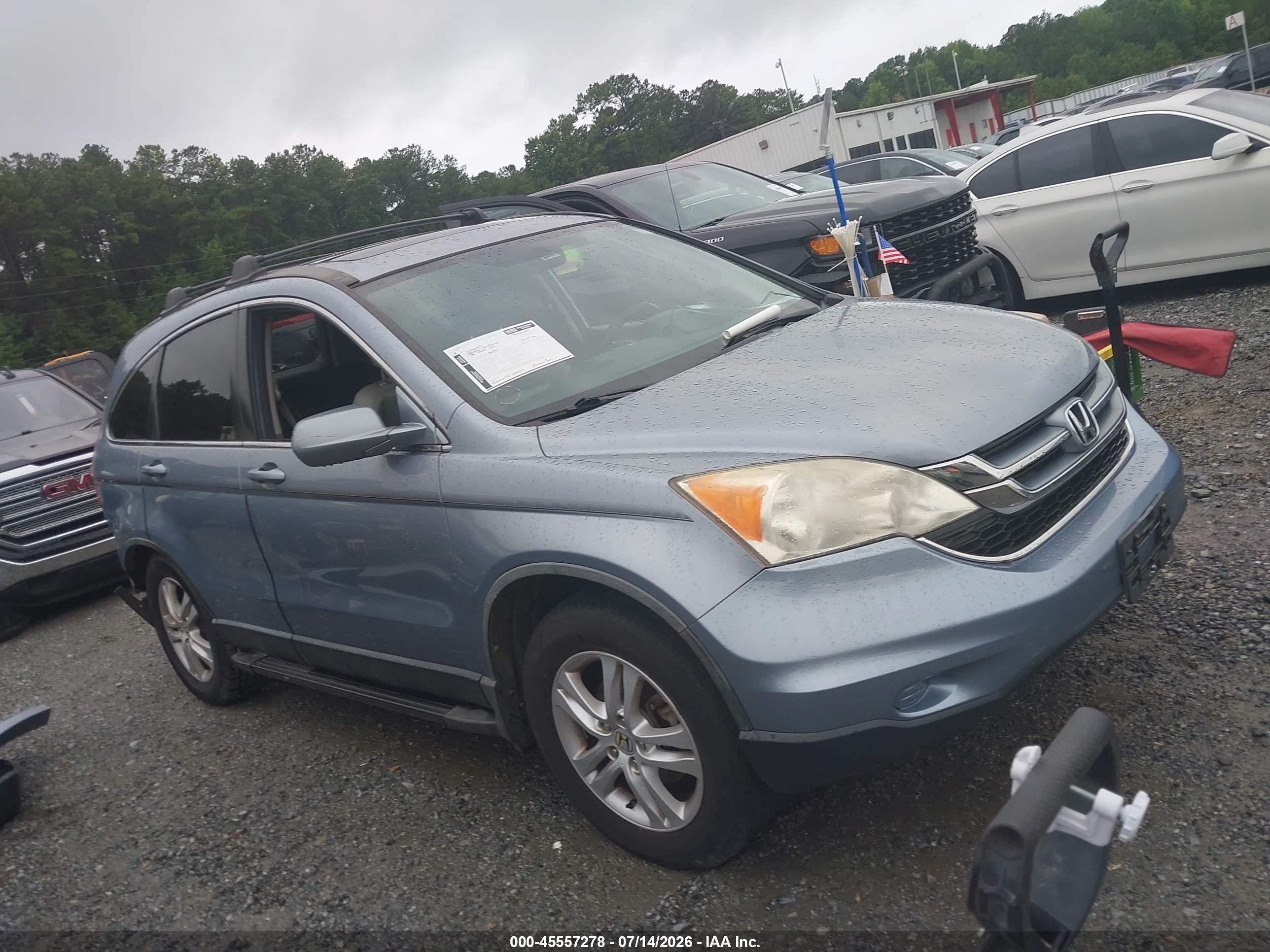 2011 Honda Cr-v Ex-l Light Blue vin: JHLRE4H78BC000740