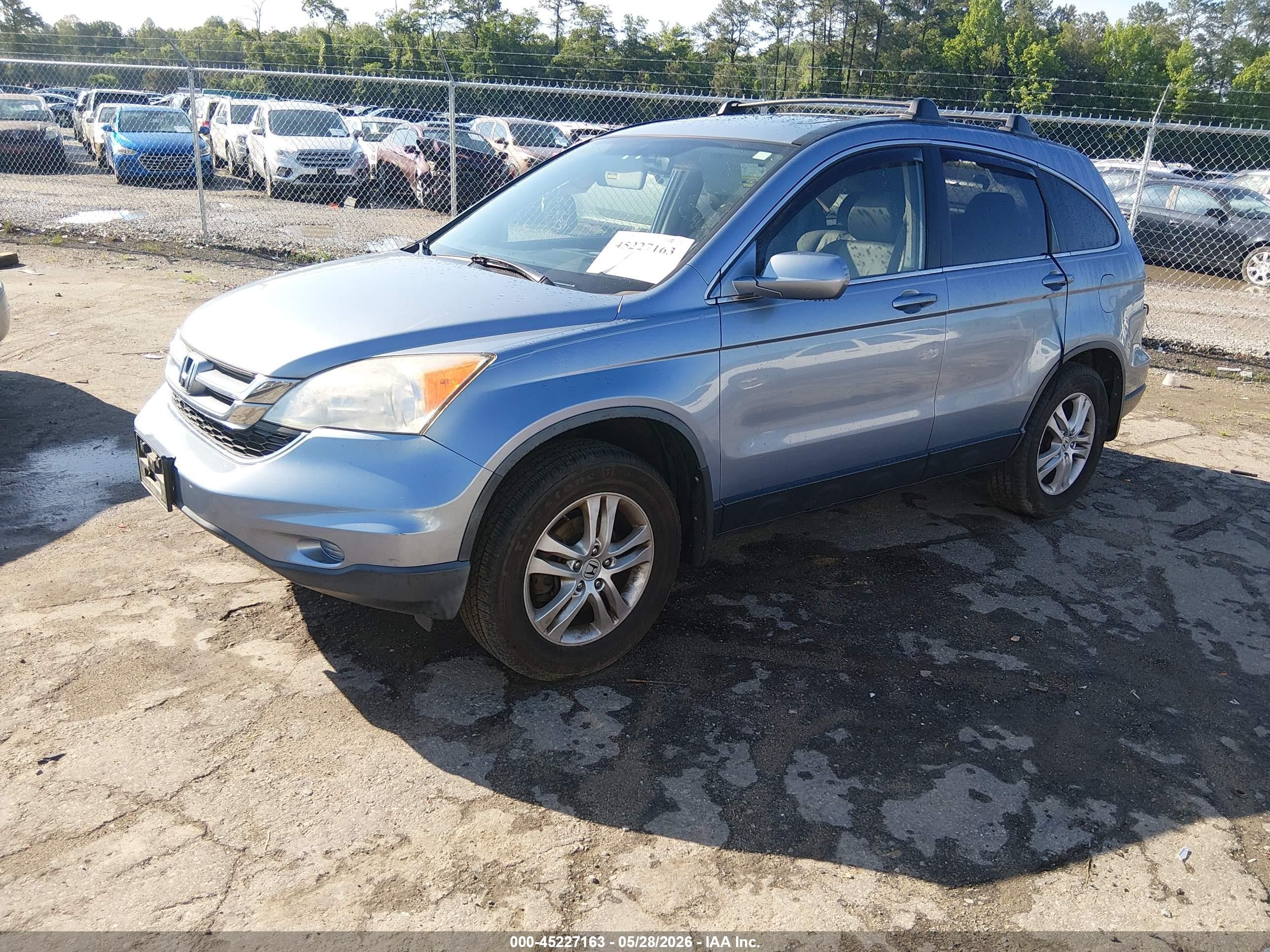 2011 Honda Cr-v Ex-l Blue vin: JHLRE4H78BC007168