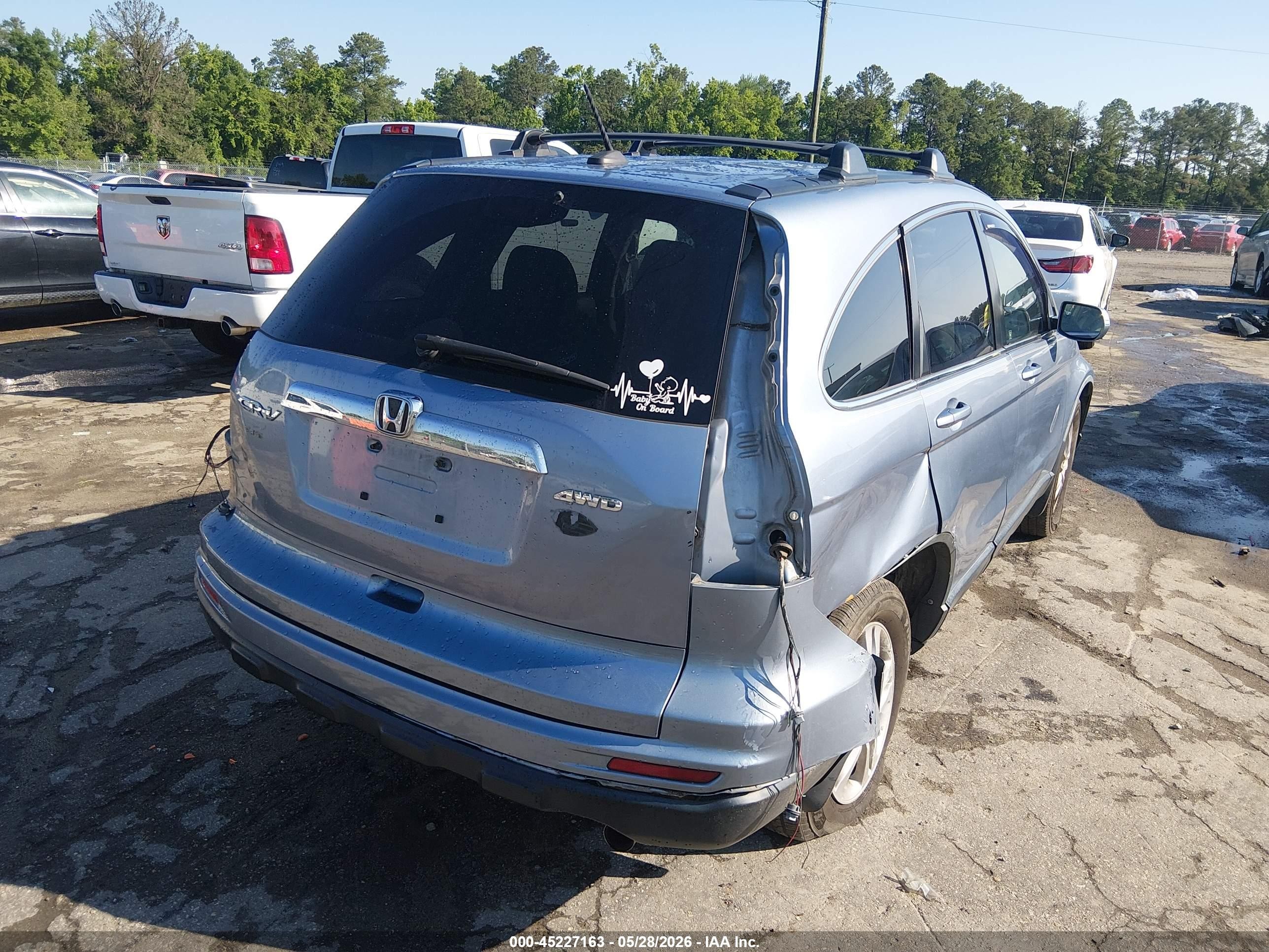 2011 Honda Cr-v Ex-l Blue vin: JHLRE4H78BC007168